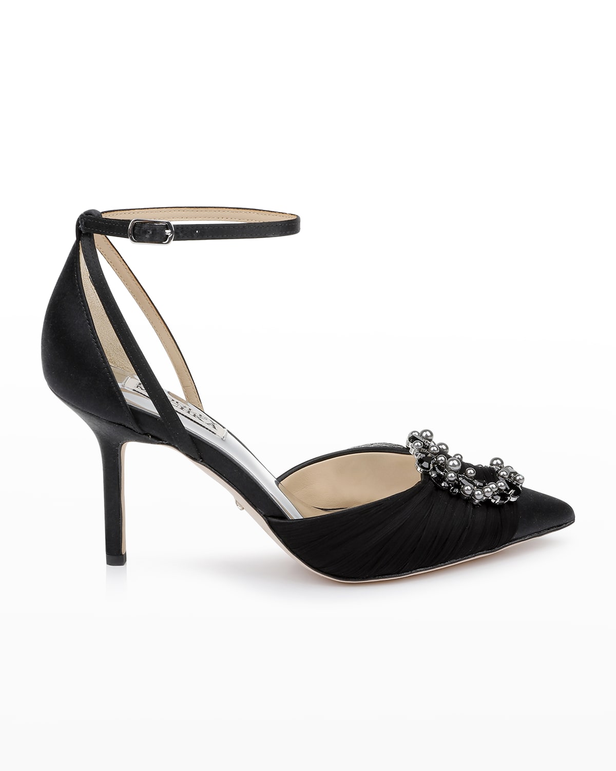 Badgley Mischka Faint Embellished Bow Pointed Pumps | Neiman Marcus
