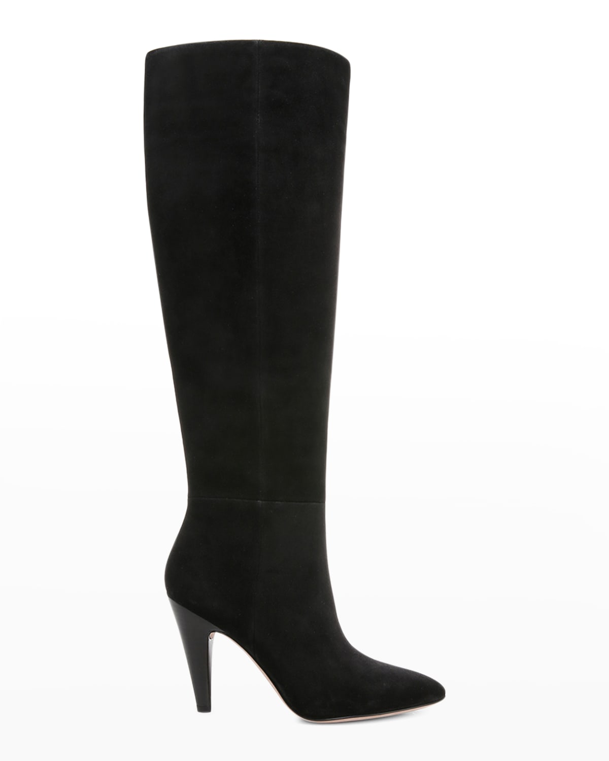 Prada Suede Block-Heel Knee Boots | Neiman Marcus