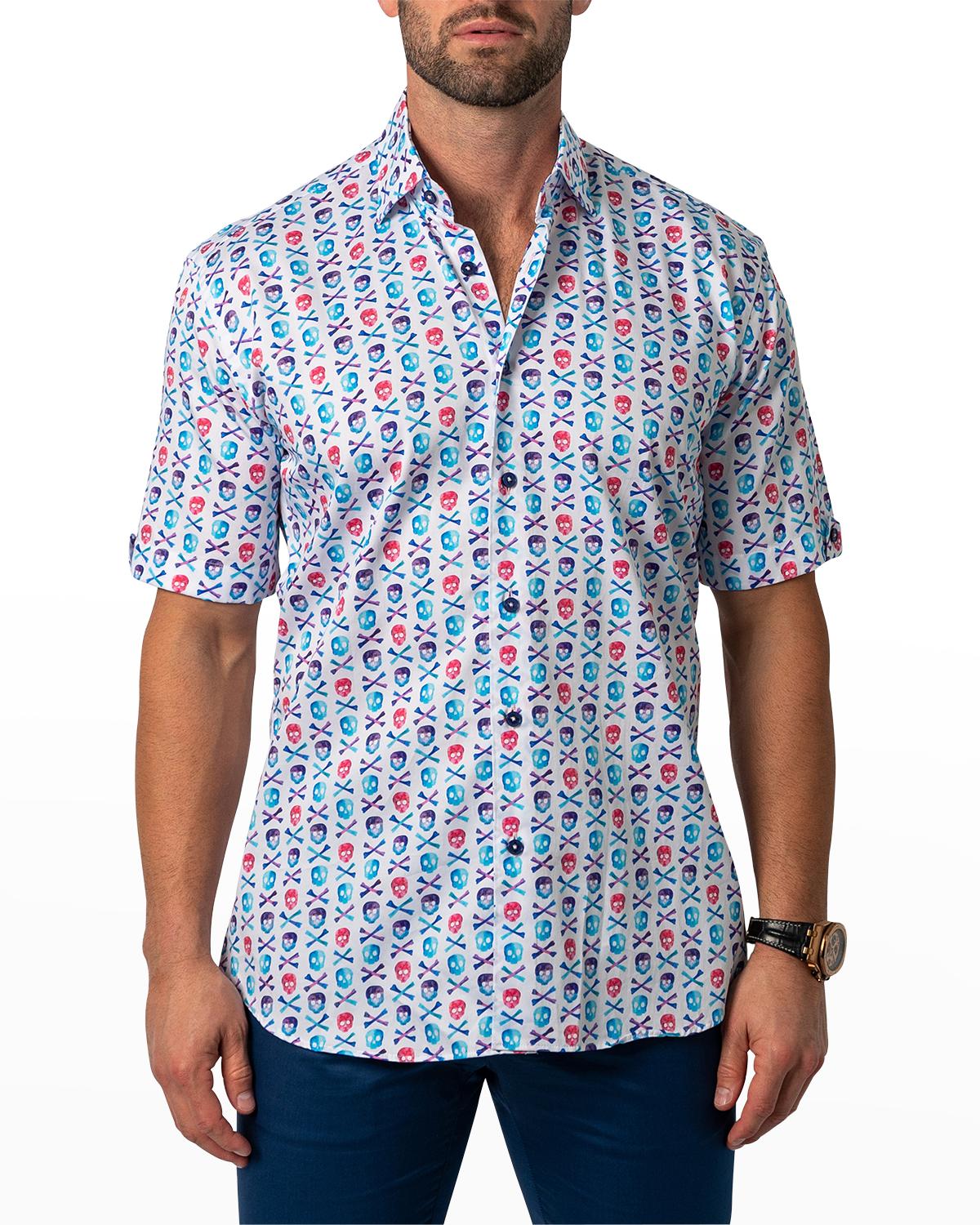 Maceoo Men's Fibonacci Classic Dot Sport Shirt | Neiman Marcus