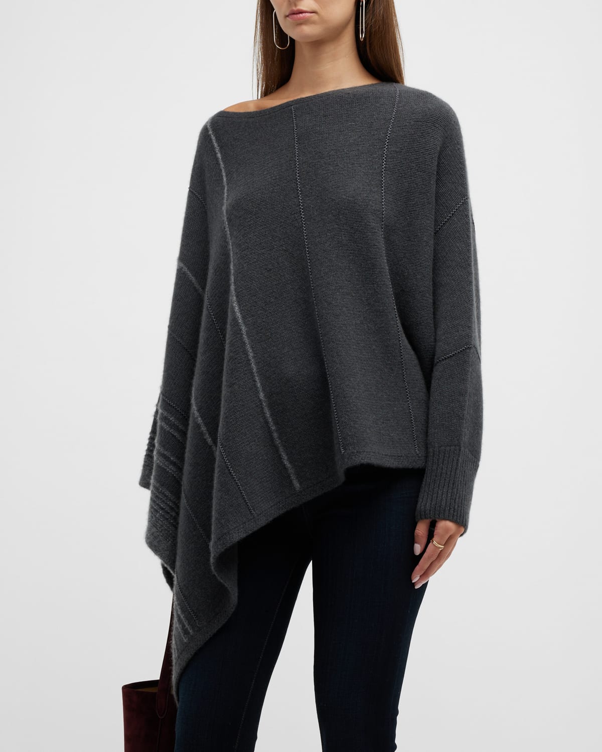 Cashmere blend poncho CT 2021AW - flecbon.com