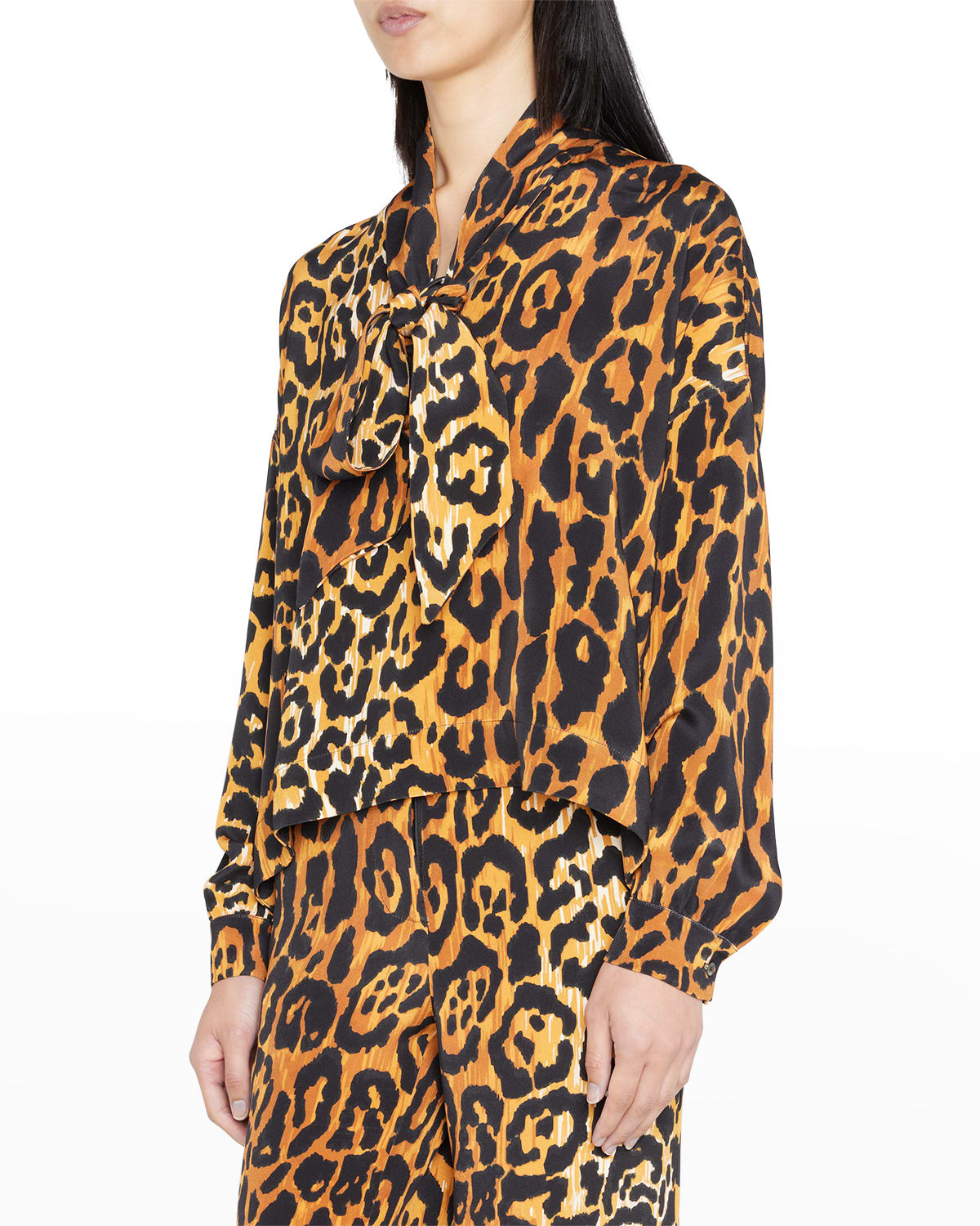Blouse Long Sleeve By Equipment In Animal Print, Size: S main image 1