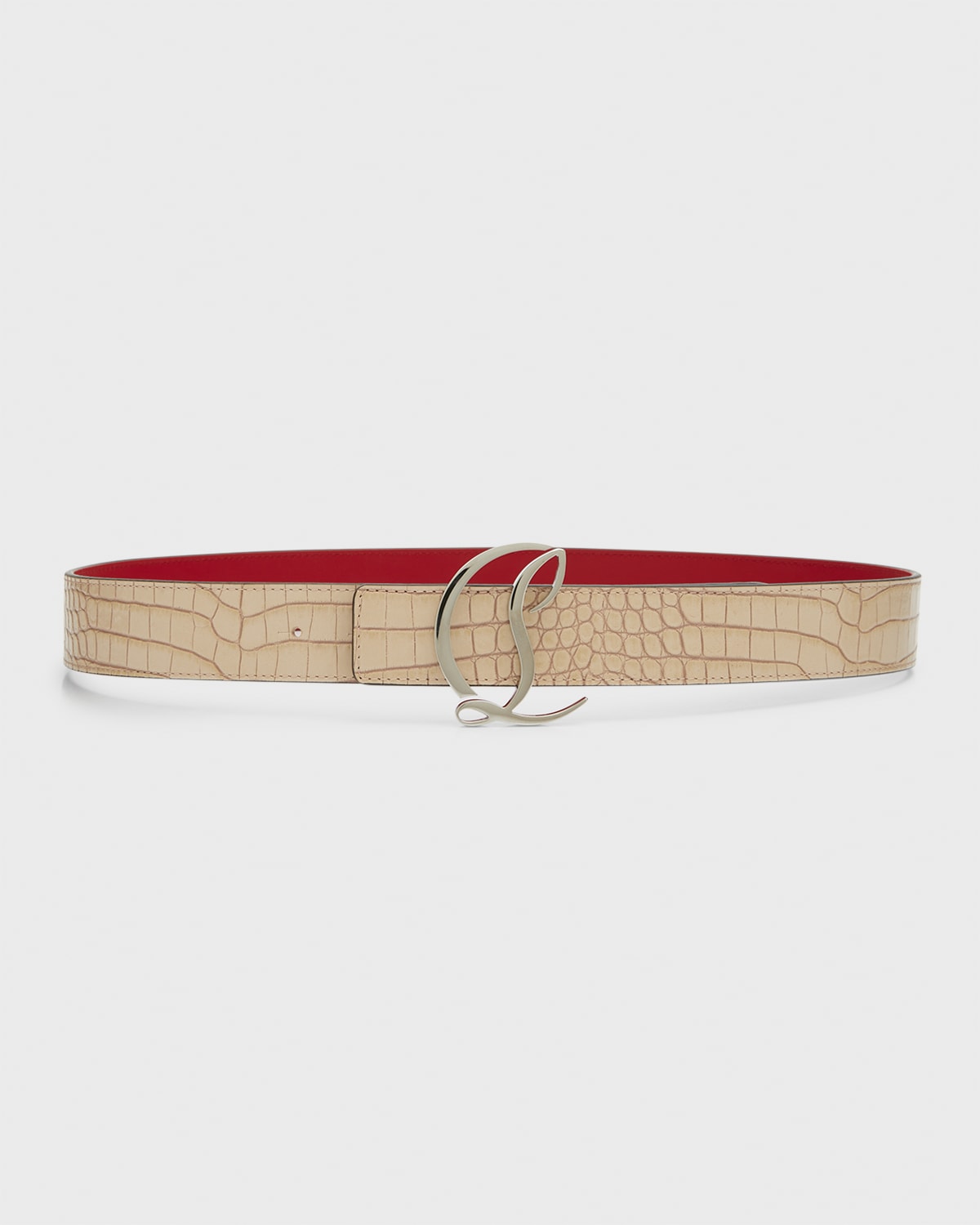 LOEWE leather Embossed logo belt 524.01015U black main image 0