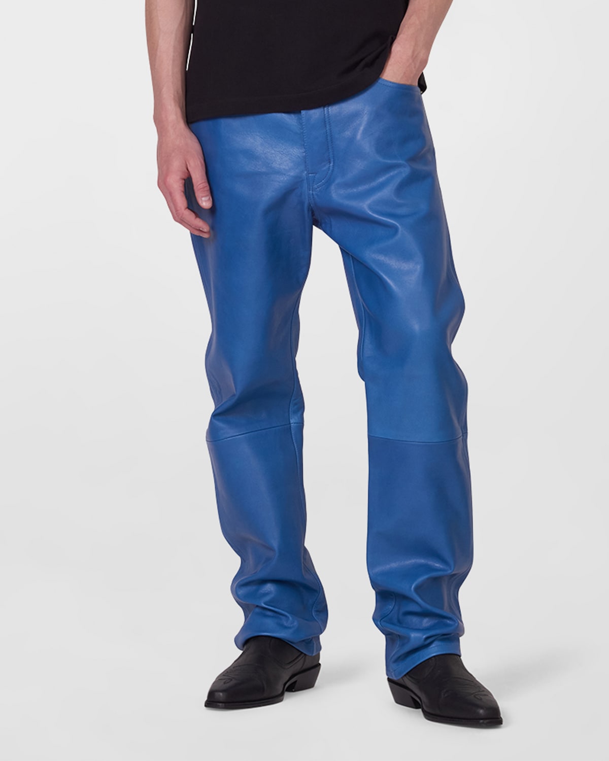 PURPLE Men's Patent LeatherCoated Cargo Pants Neiman Marcus