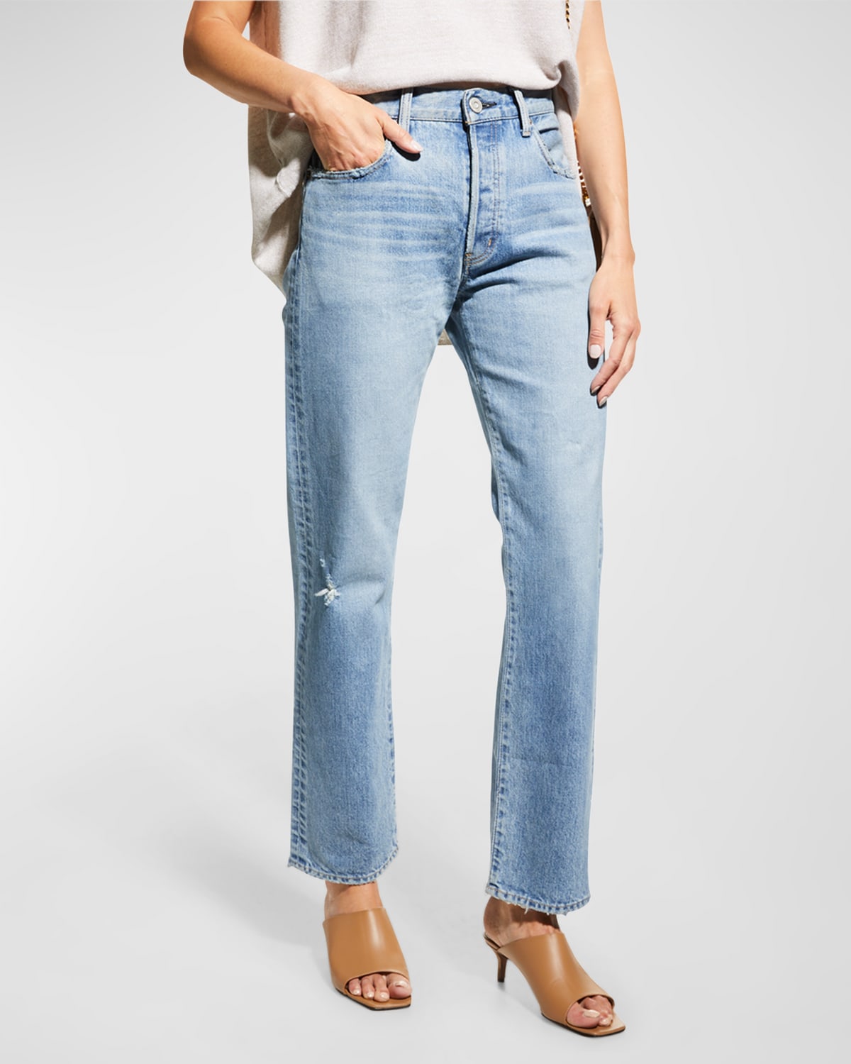 Rag & Bone Piper Faded StraightLeg Jeans Neiman Marcus