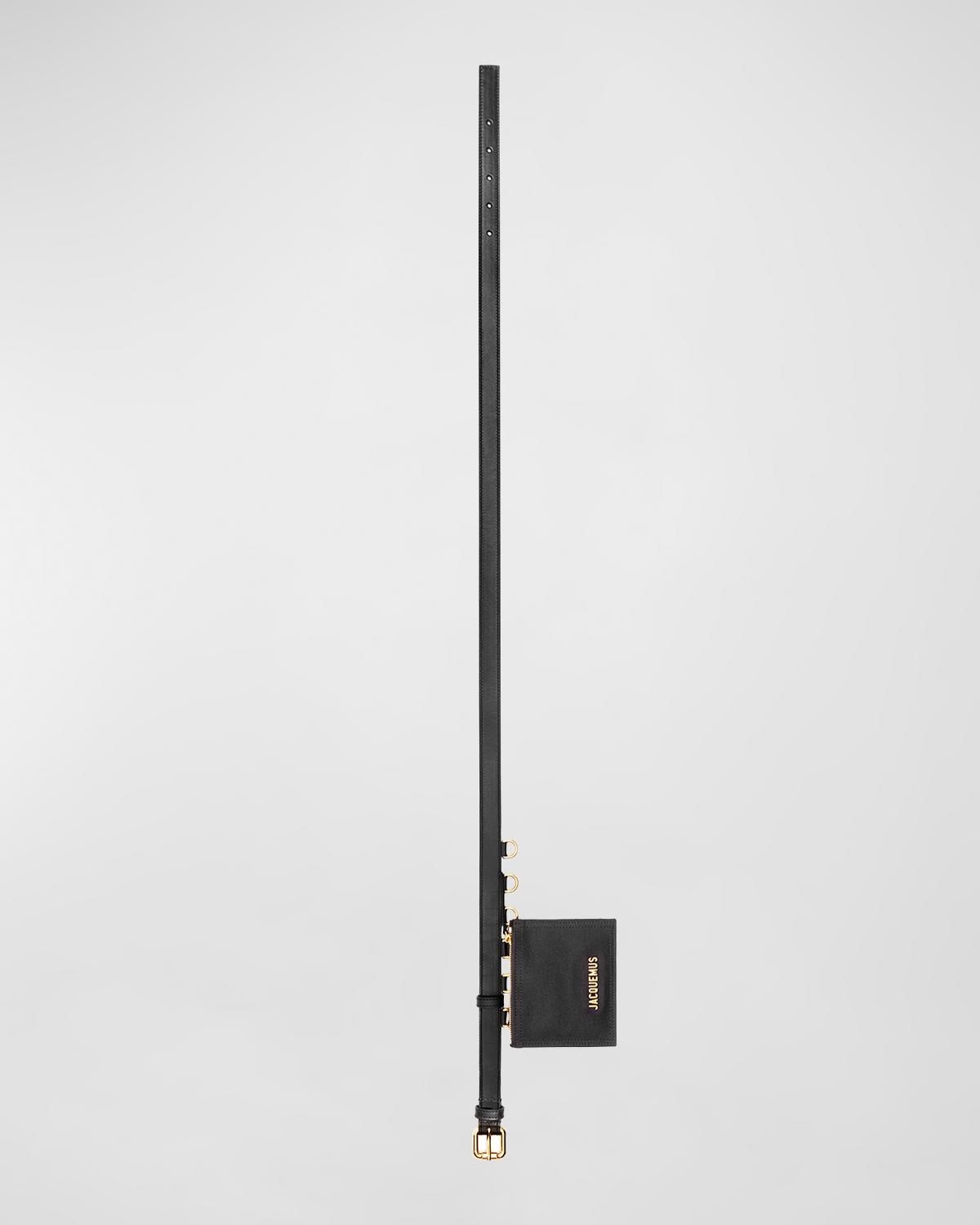 Ceinture Marithé François Girbaud Mixte - Noire En Cuir - Longueur 80 Cm - Neuve Avec Étiquette