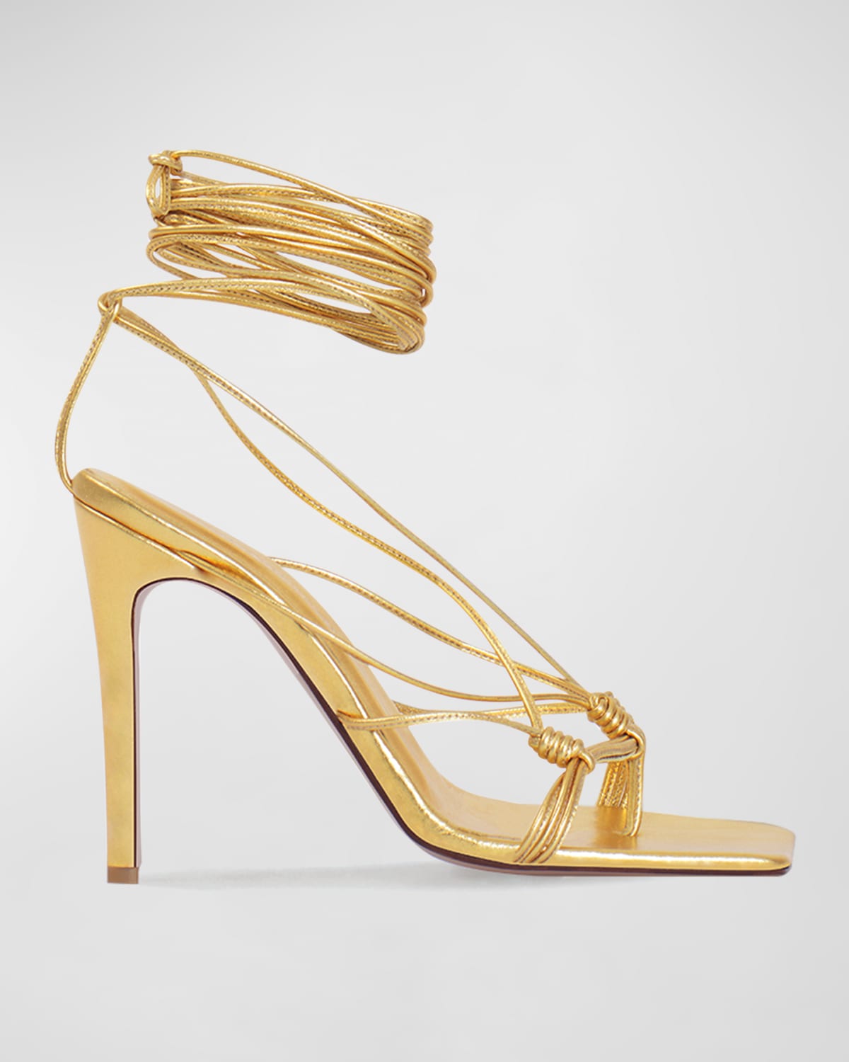 Andrea Wazen Mandaloun SquaredToe AnkleWrap Sandals Neiman Marcus