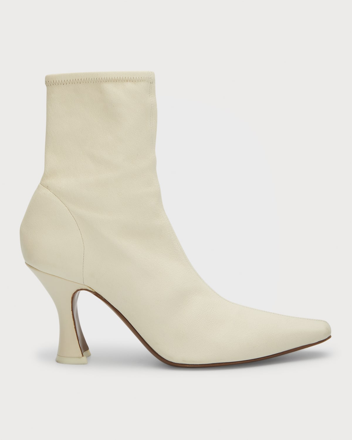 Neous Idra Pointed Goatskin Kitten-Heel Booties | Neiman Marcus