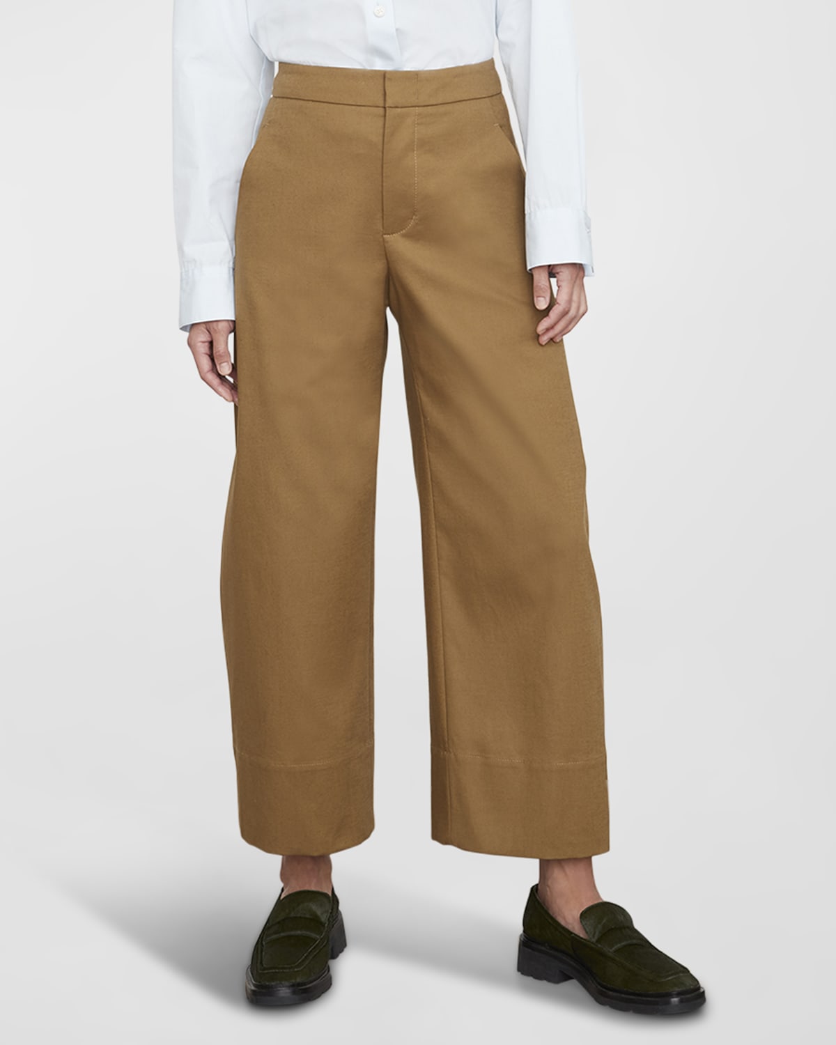 Vince Wide-Leg Cotton Cargo Pants | Neiman Marcus
