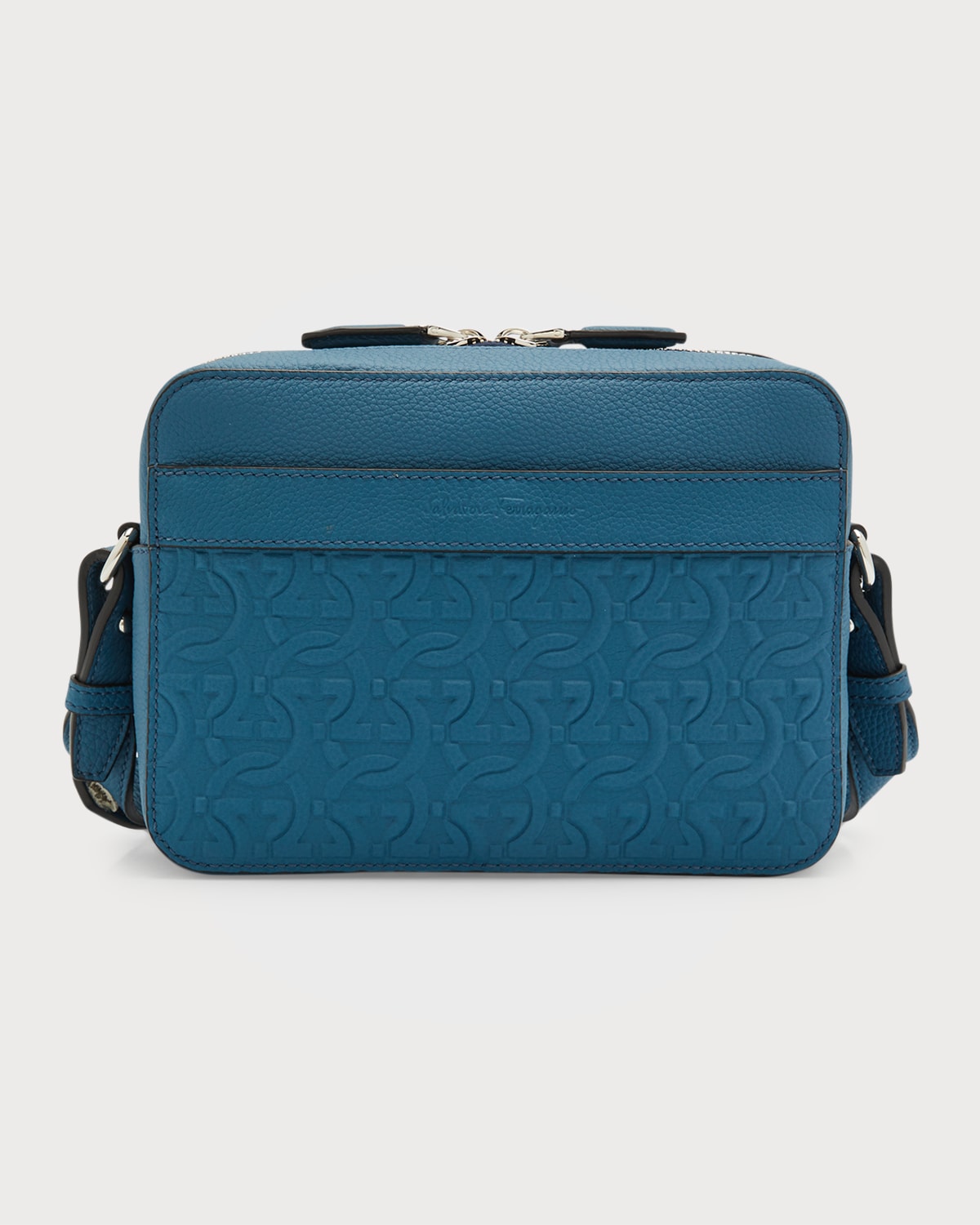 Ferragamo Men's Gancini Leather Shoulder Bag | Neiman Marcus