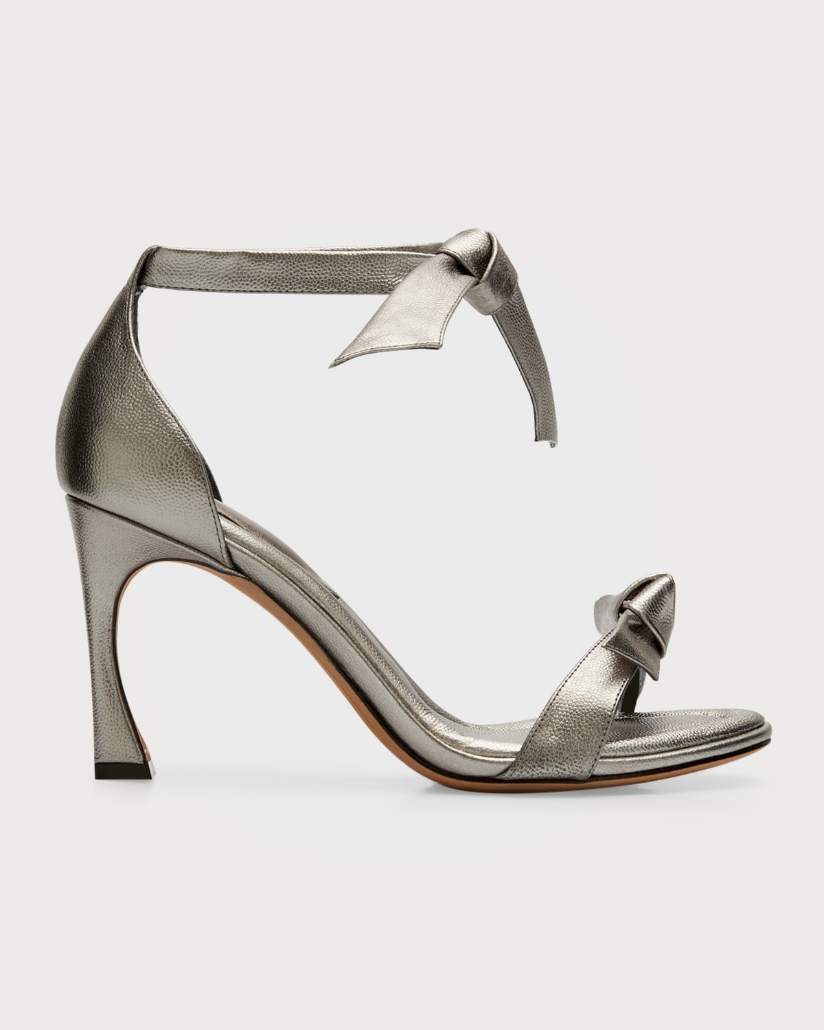Alexandre Birman Clarita Bow Metallic Evening Sandals | Neiman Marcus