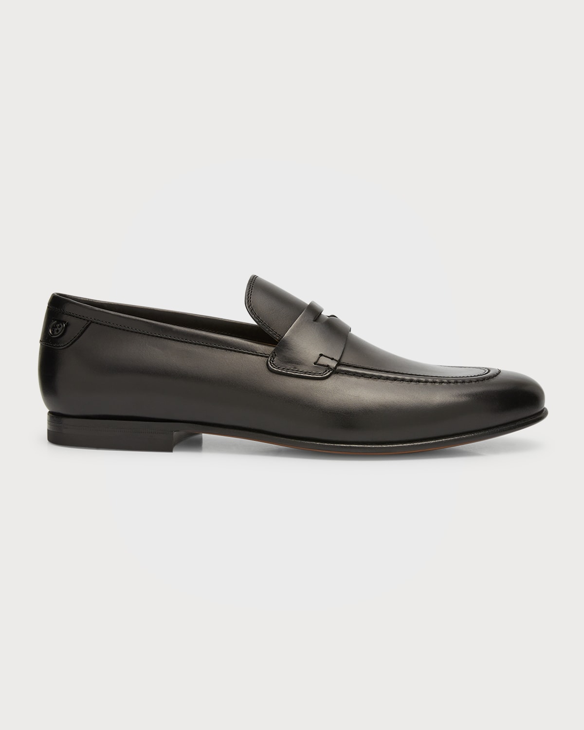 Burberry Men's Shane Check Panel Leather Penny Loafers | Neiman Marcus