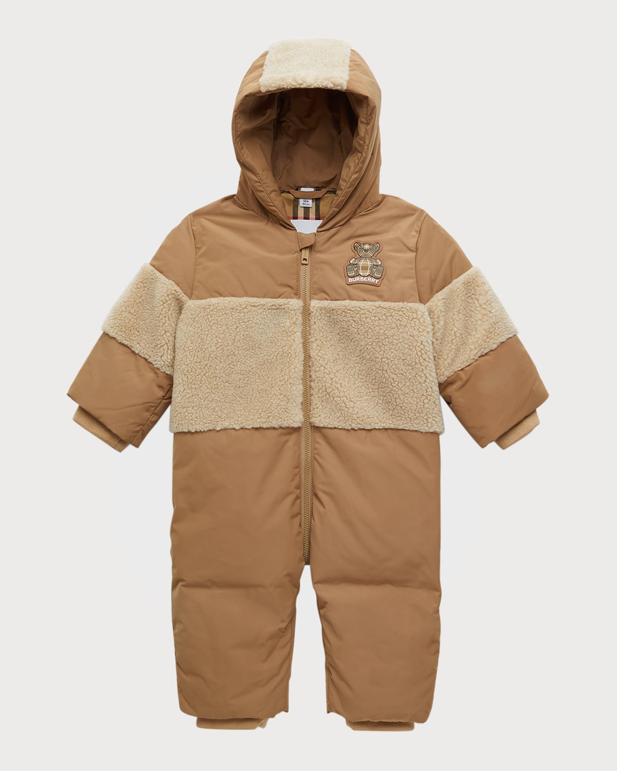 Burberry Kid's Ray Silicone Bear Patch Puffer Snowsuit, Size Newborn-18M |  Neiman Marcus