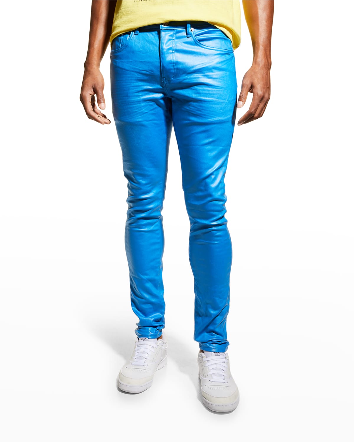 light wash skinny jeans men's