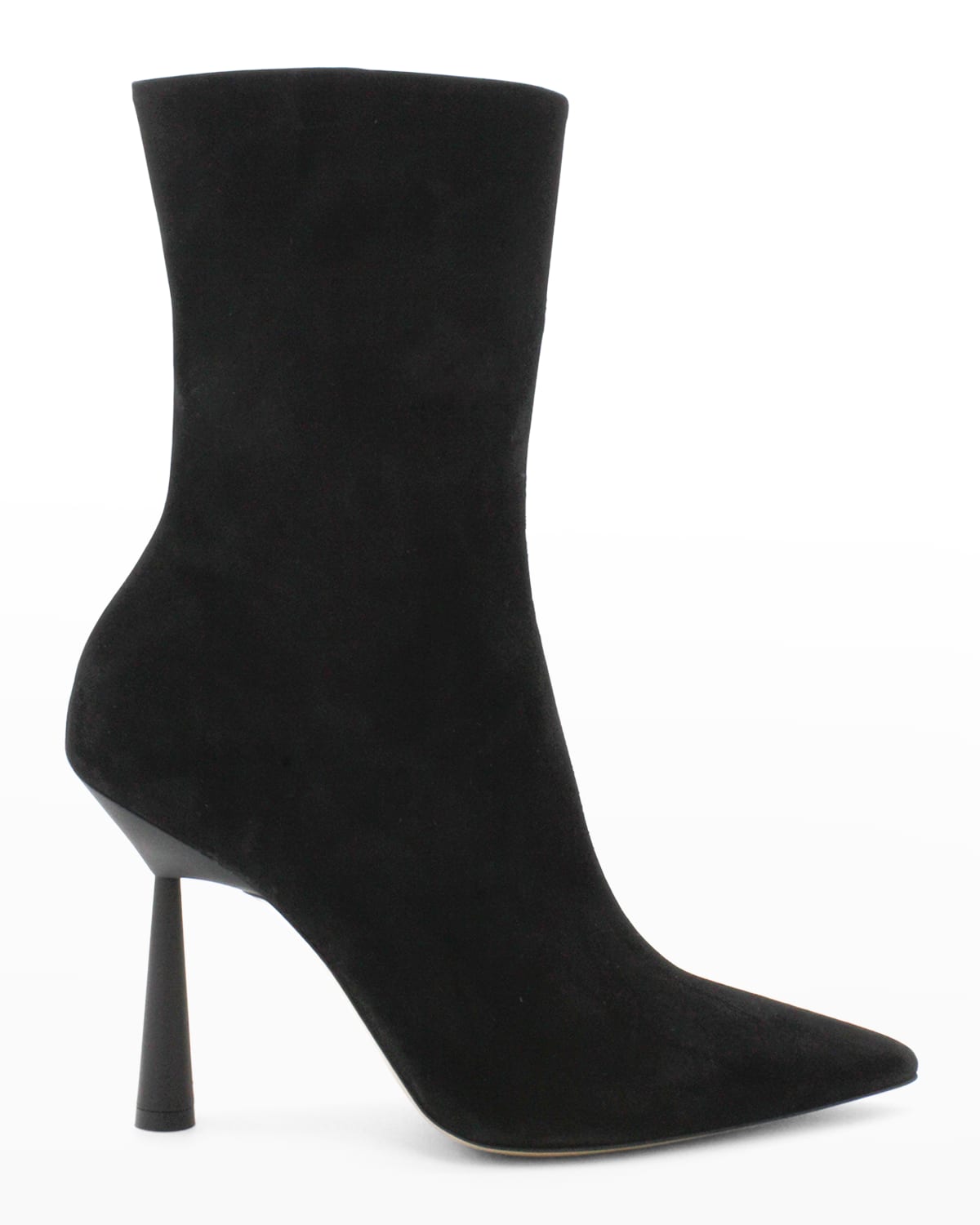 Aquatalia Fuoco Low-Heel Suede Zip Booties | Neiman Marcus