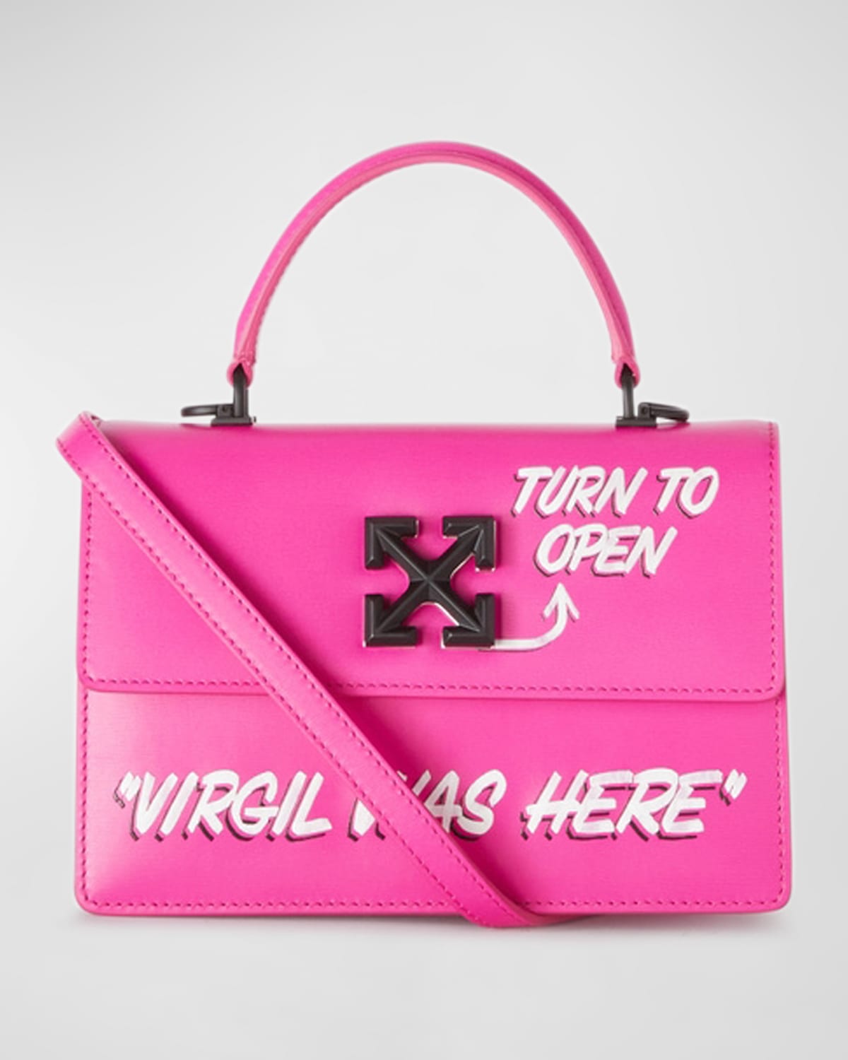 Jitney Quote Leather Shoulder Bag