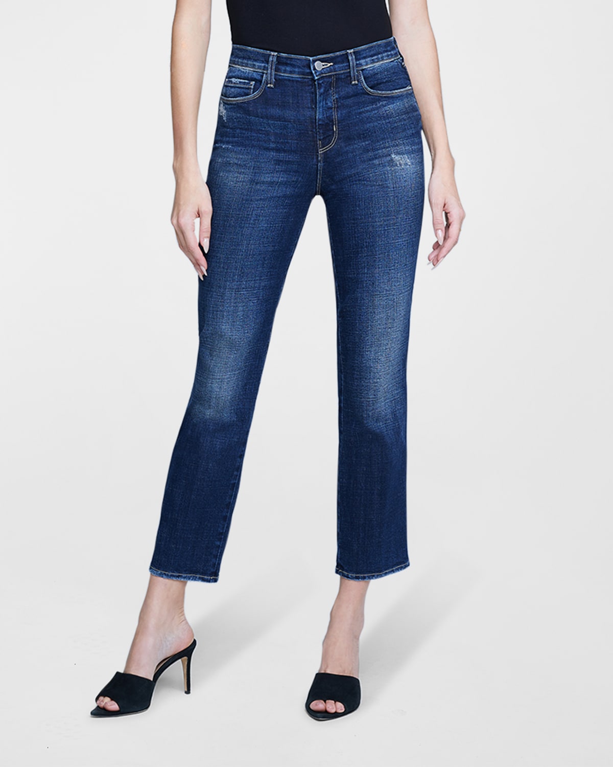 L'Agence Alexia Cropped Cigarette Jeans | Neiman Marcus