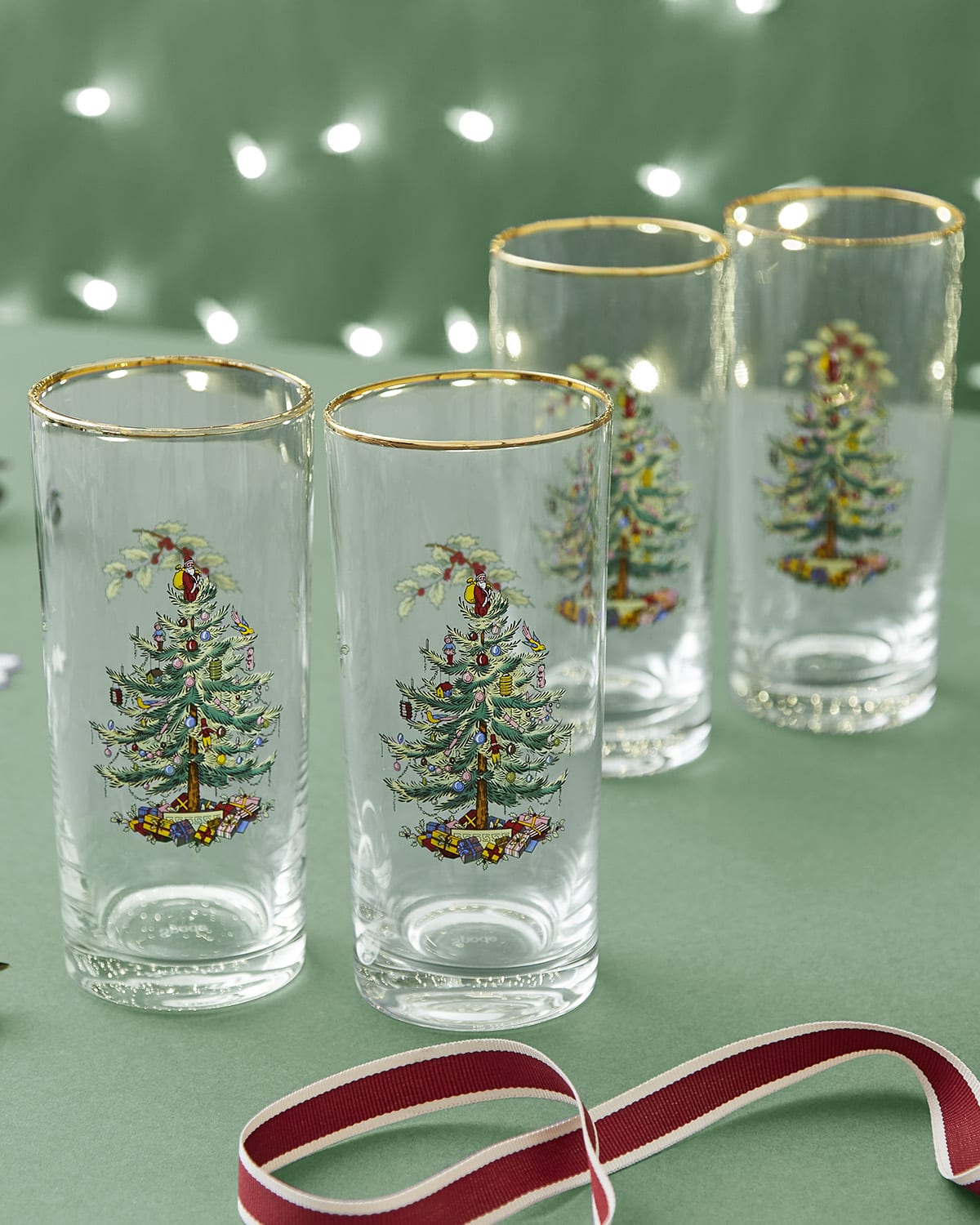 Spode Christmas Tree Wine Glasses, Set of 4 Neiman Marcus
