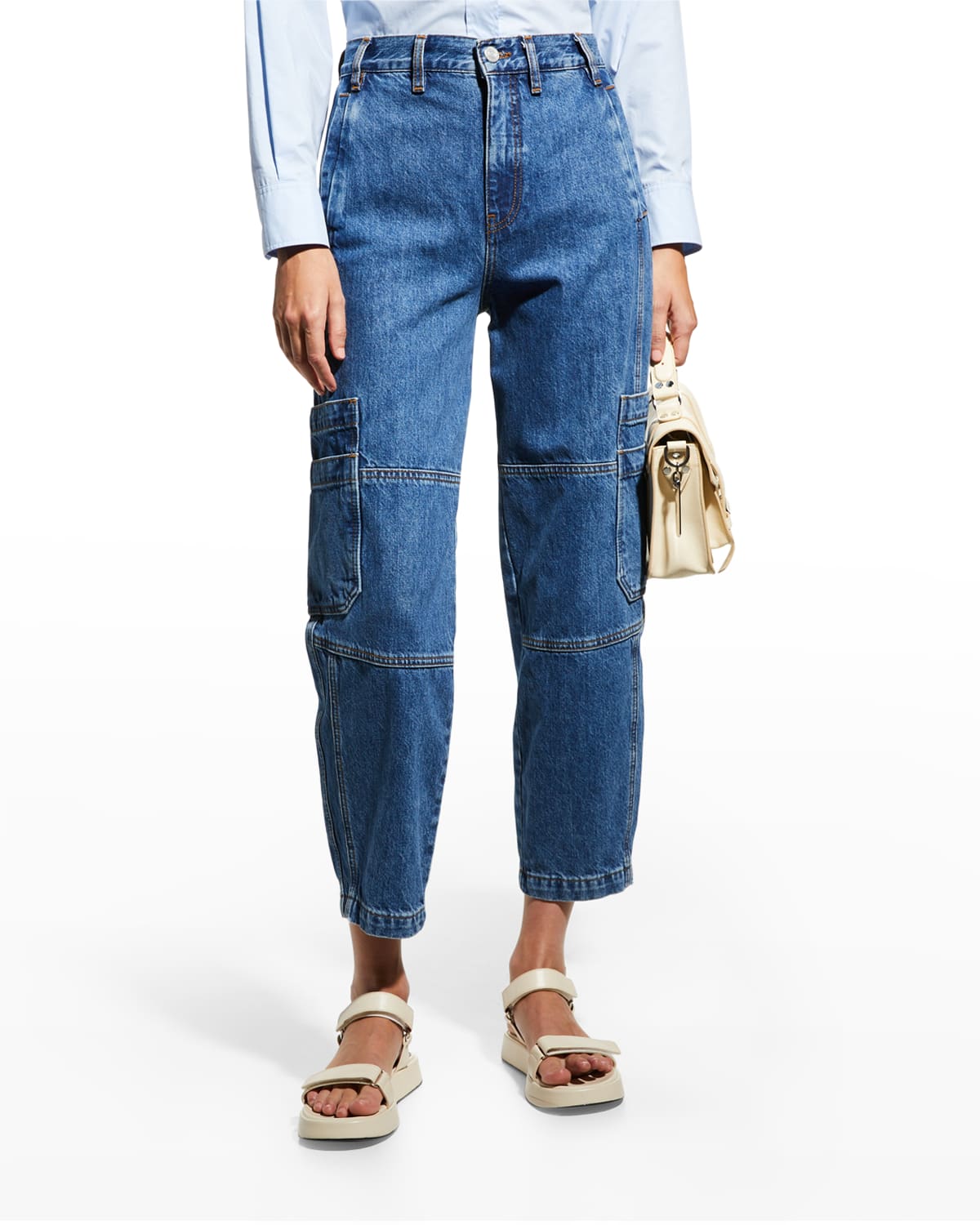 FRAME Le Original FrontCuff Cropped Jeans Neiman Marcus