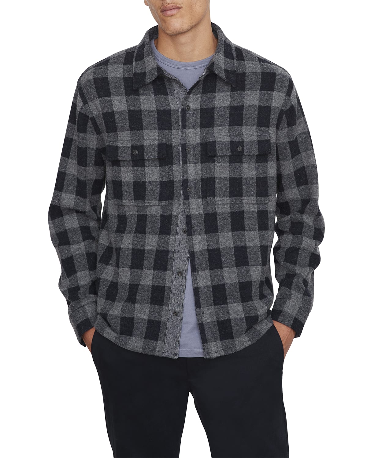 Amiri Men's Plaid Flannel Overshirt | Neiman Marcus