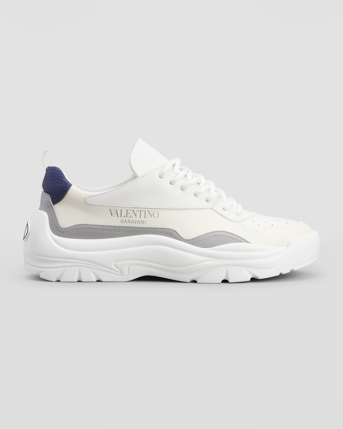 Versace Men's Odissea Tonal Leather Sneakers Neiman Marcus