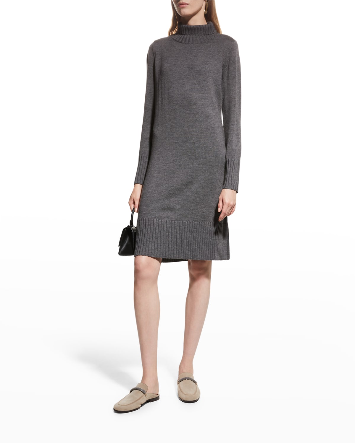 Vince Short VNeck Wool Sweater Dress Neiman Marcus