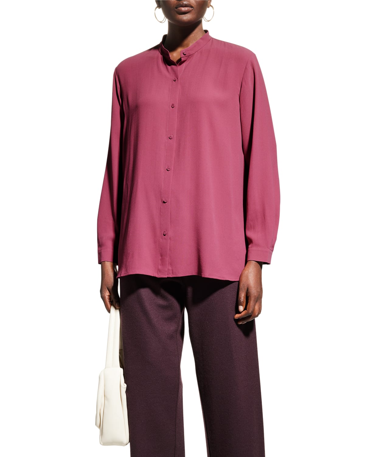 Veronica Beard Whitman Striped Button-Front Shirt | Neiman Marcus