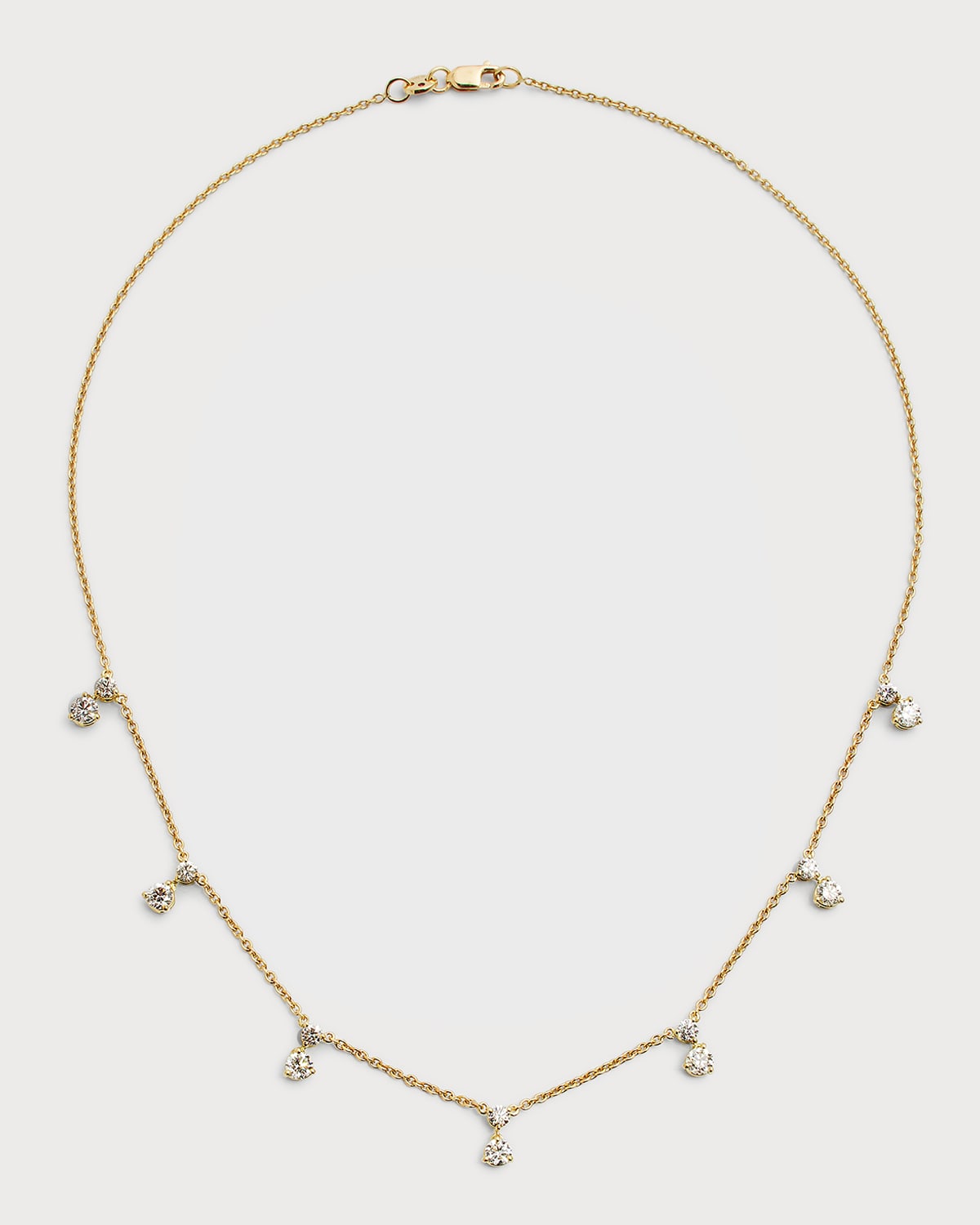 Roberto Coin 18k 7-Station Diamond Dangle Necklace | Neiman Marcus