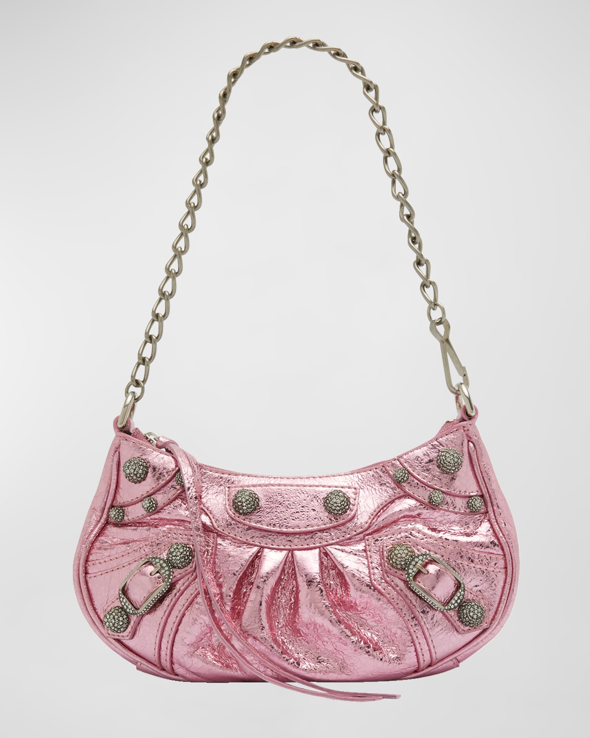 Balenciaga Le Cagole XS Metallic Leather Shoulder Bag Neiman Marcus