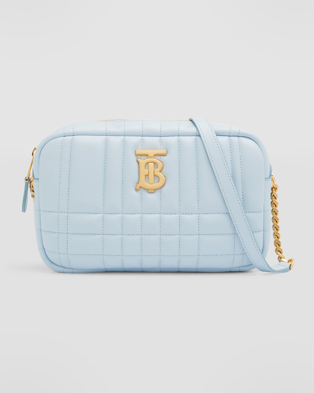 Burberry Lola Small Check Quilted Zip Crossbody Bag Neiman Marcus