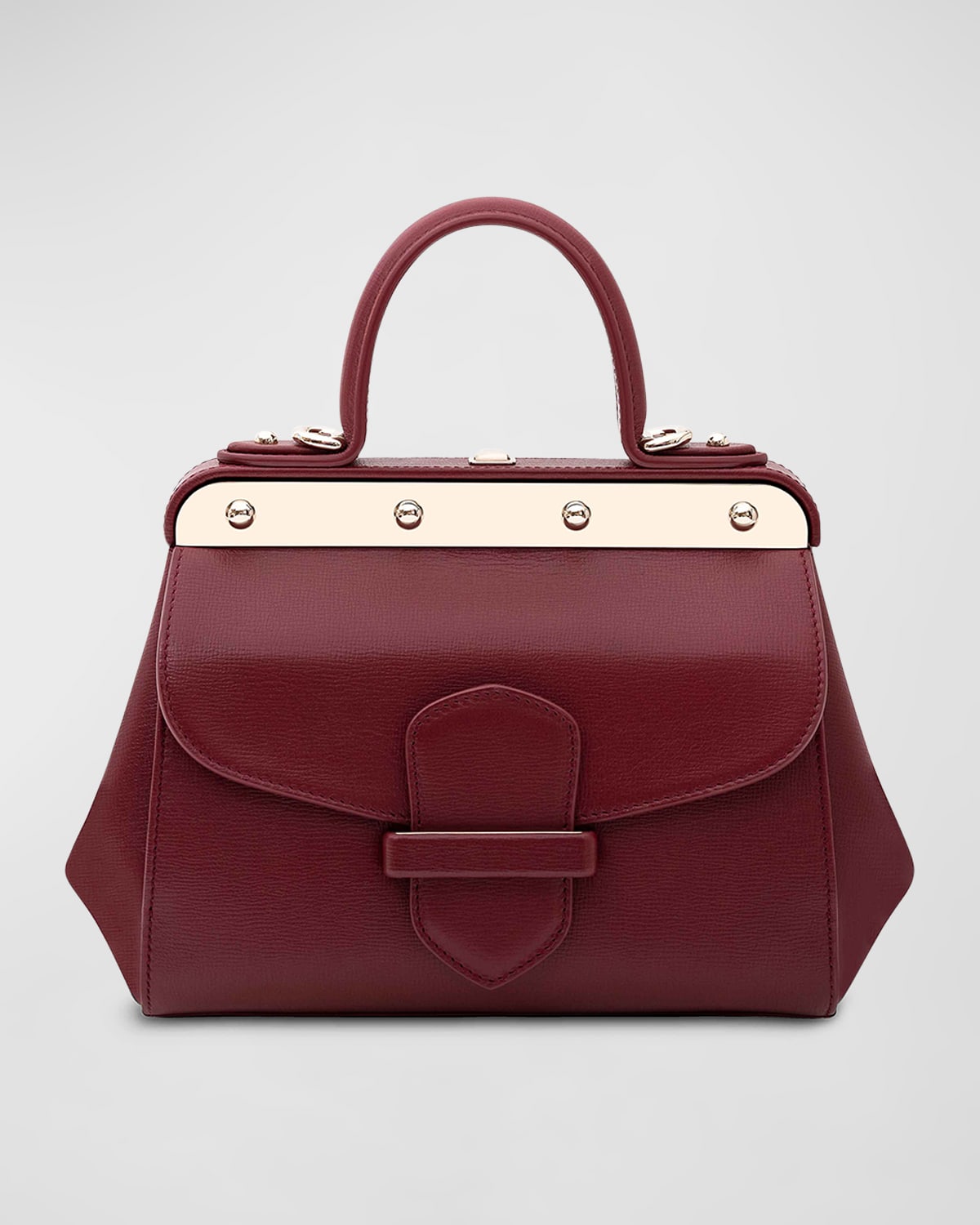 TrendAura Retro Red Embossed Calf Leather Crossbody Bag For Women Premium Compact Silhouette Zipper Closure main image 1