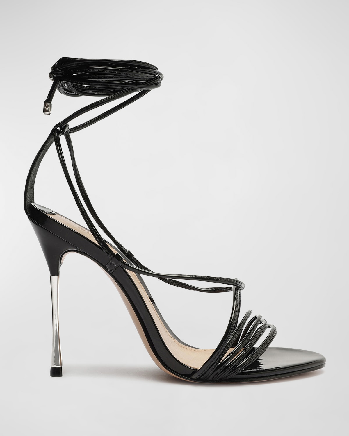 Schutz Josseana Croc-Print Ankle-Tie Sandals | Neiman Marcus