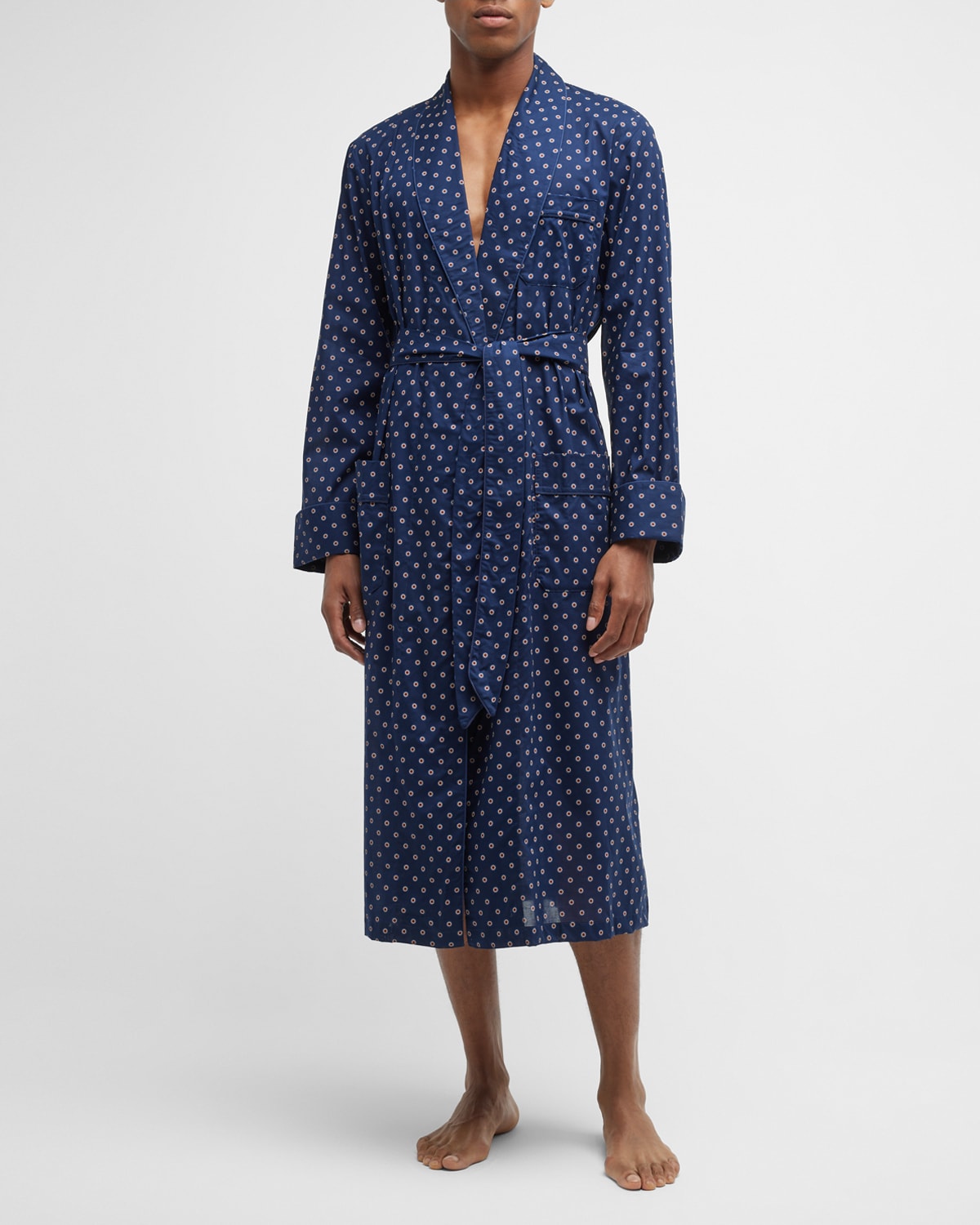 Derek Rose Men's Solid Terry Robe Neiman Marcus