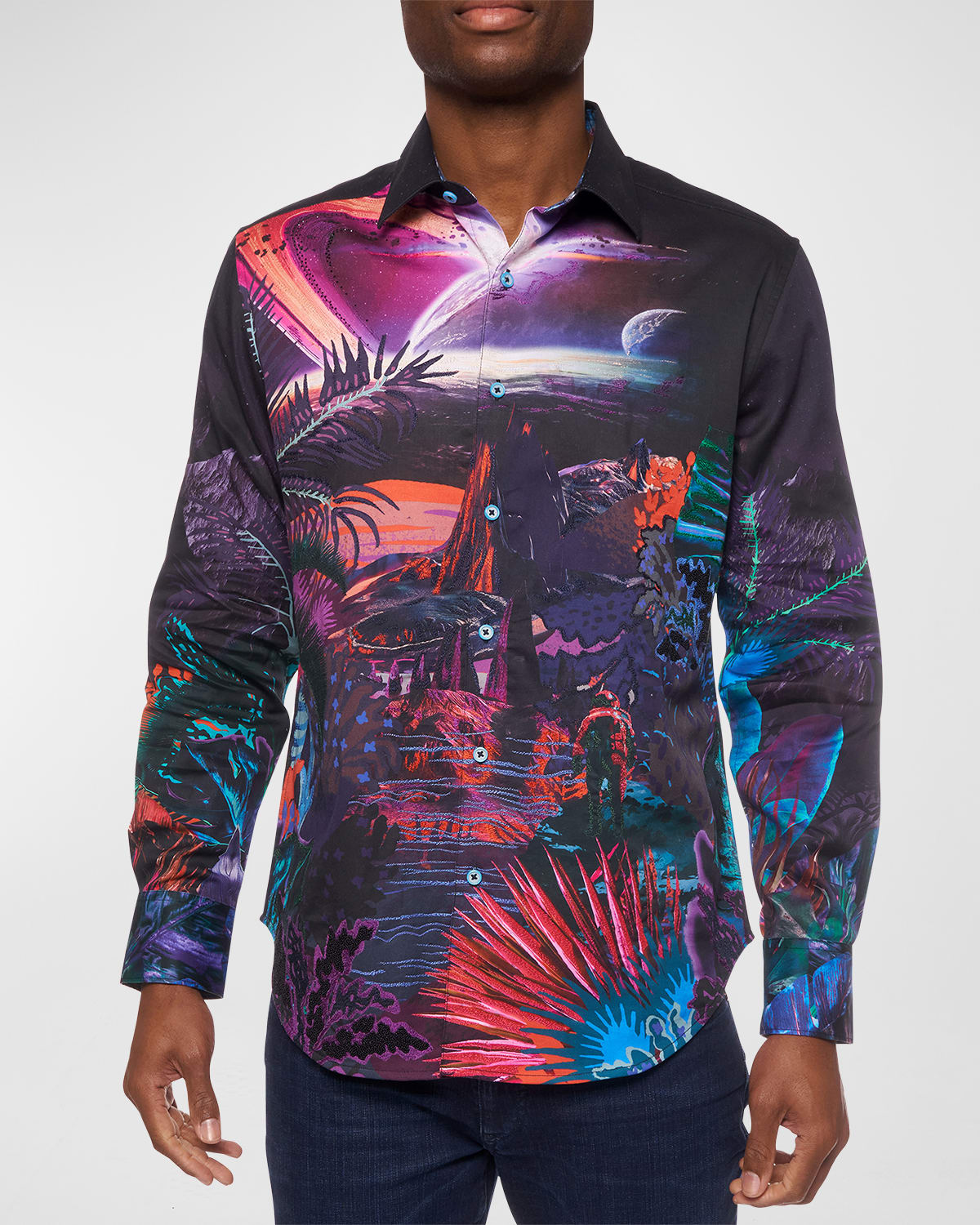 Robert Graham Men's Honeycomb Mosaic Sport Shirt | Neiman Marcus