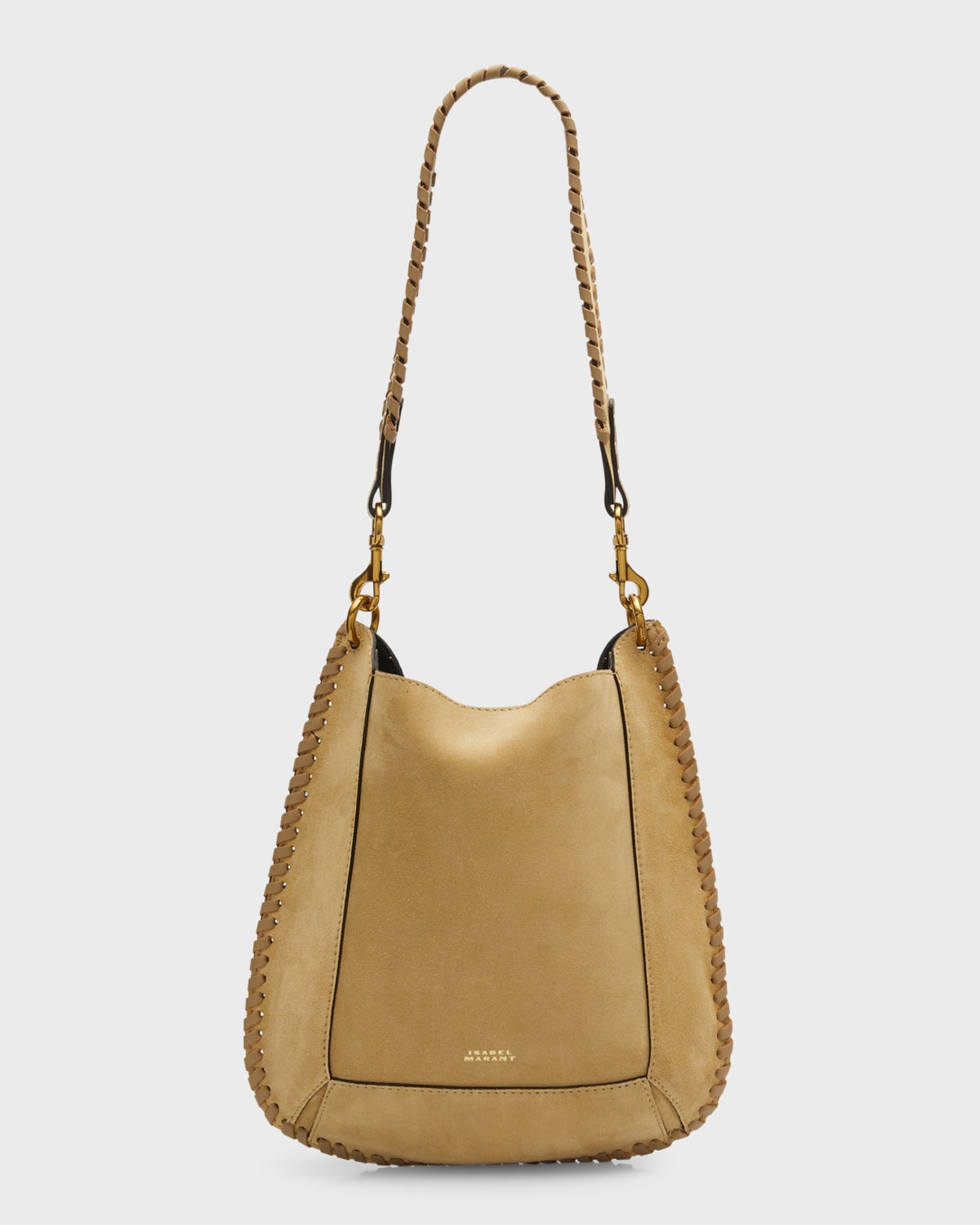Isabel Marant Oskan Moon Grainy Leather Shoulder Bag Neiman Marcus