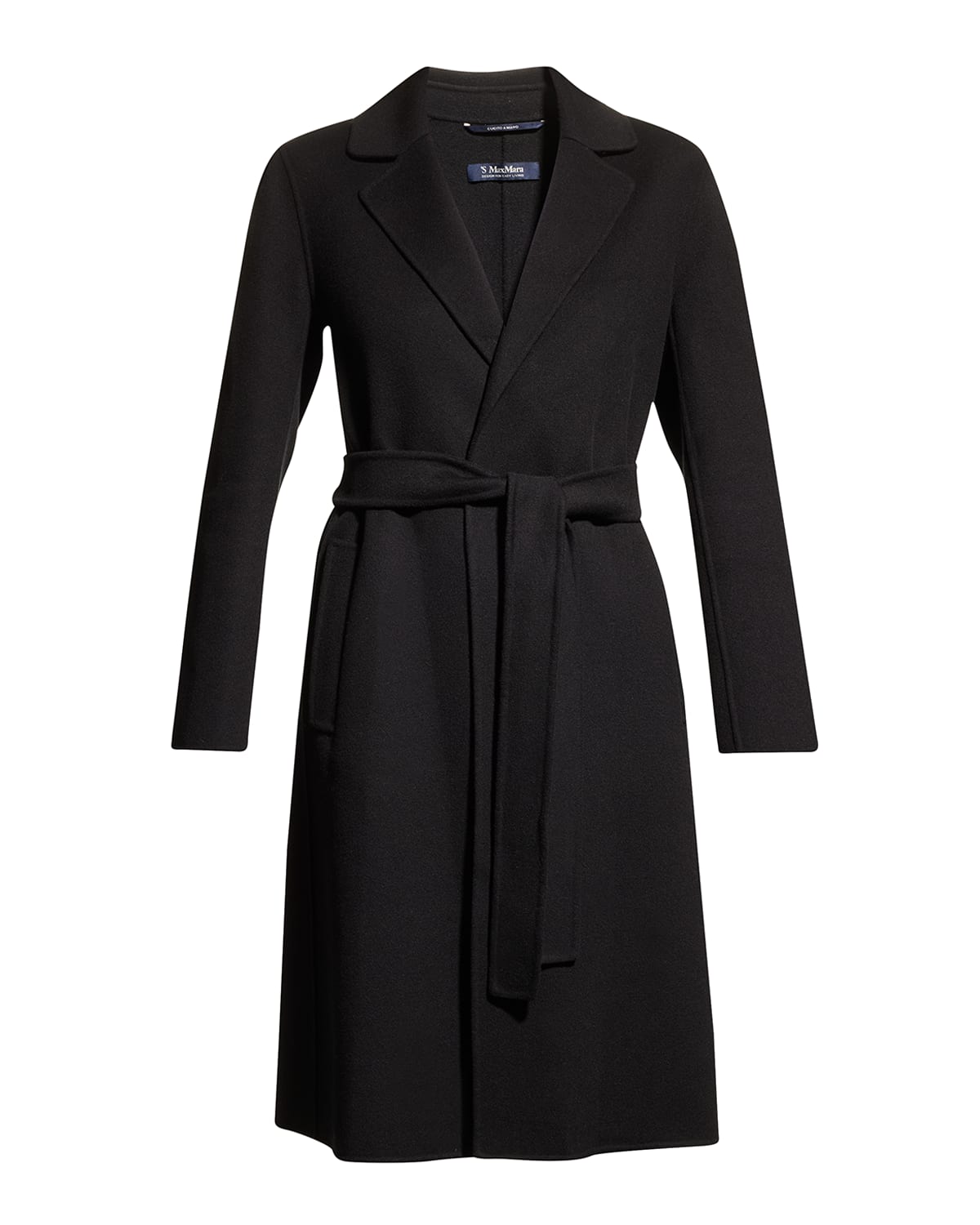Max Mara Poldo Belted Wool Top Coat Neiman Marcus