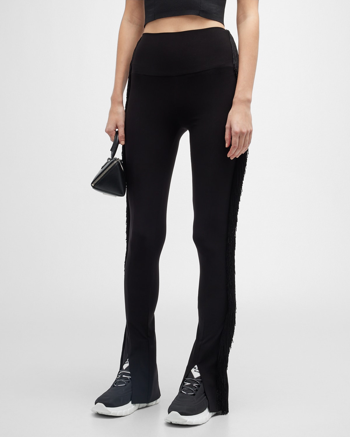 Norma Kamali Active Side Stripe HighRise Spat Leggings Neiman Marcus