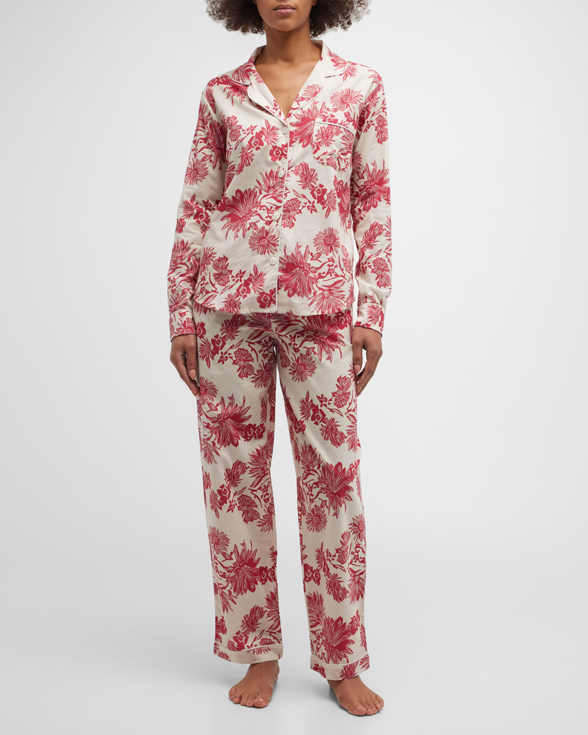 Hanro Cotton Deluxe Pajama Set Neiman Marcus