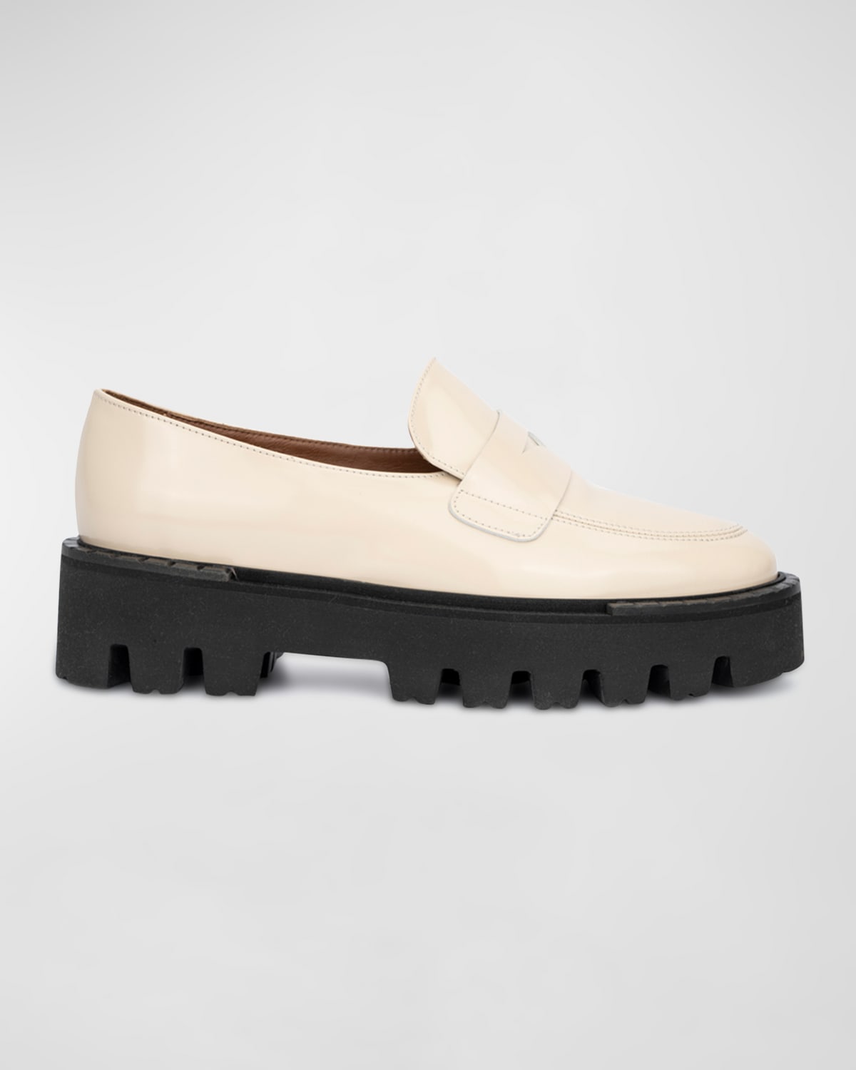 Aquatalia Carlina Leather Heeled Penny Loafers Neiman Marcus