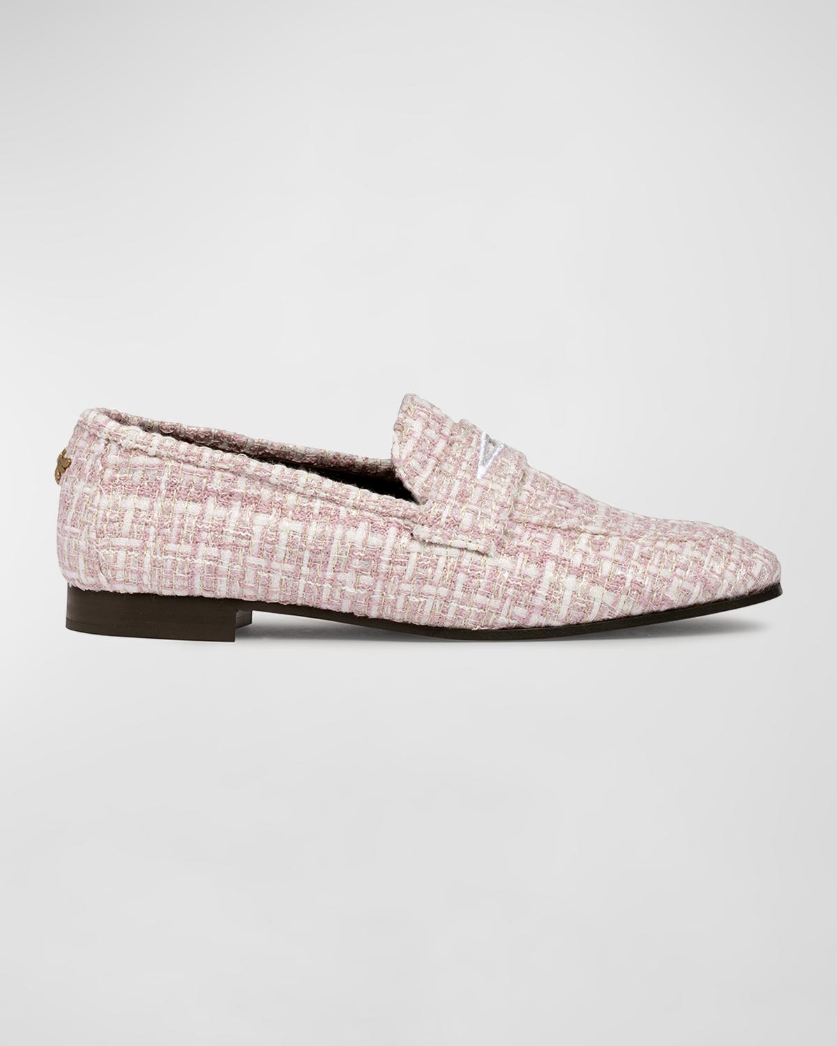 Chaussures Plates C Wonder - Taille 9 - Tweed Framboise - Neuf Avec Boîte D'origine