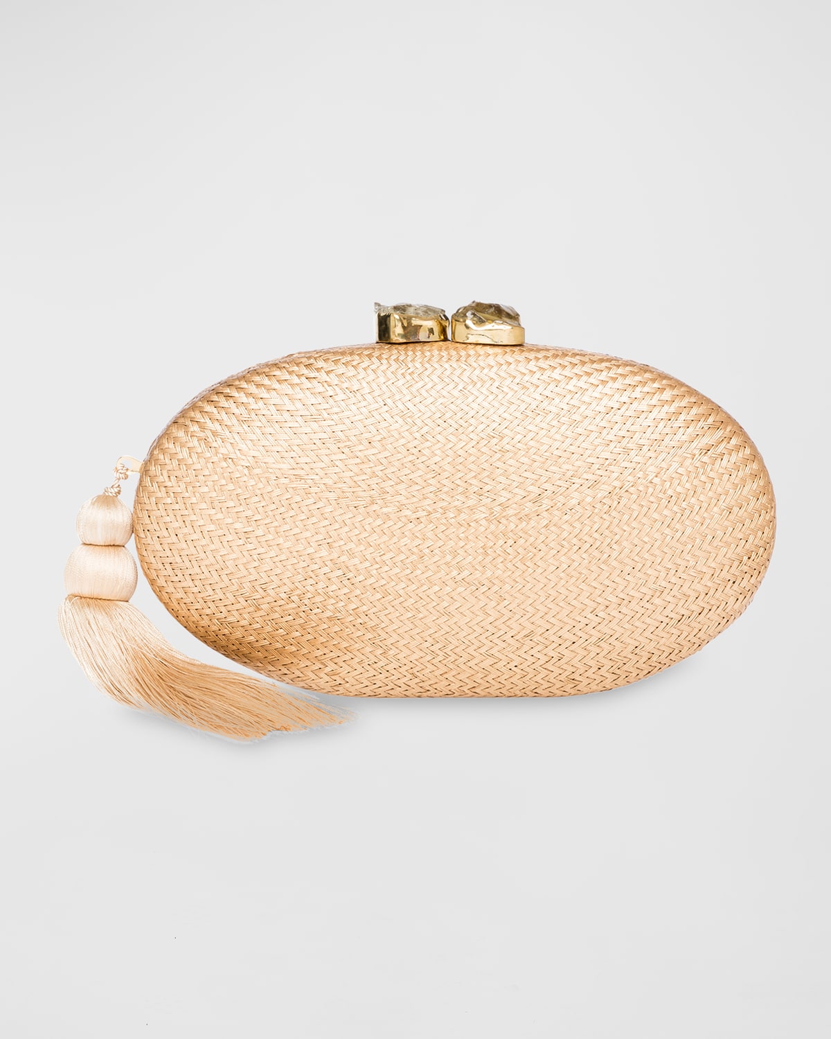 Rafe Joanna Straw Clutch Bag w/ Chain Strap Neiman Marcus