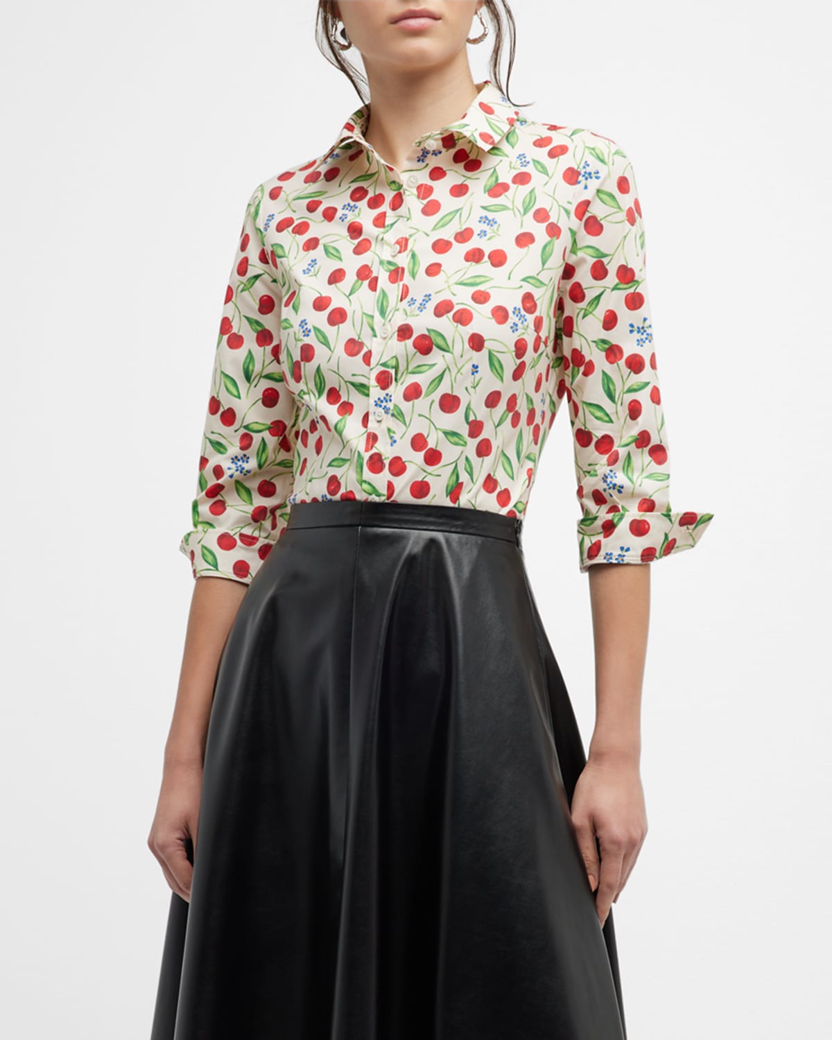 Stella McCartney FloralPrint ButtonDown Blouse Neiman Marcus