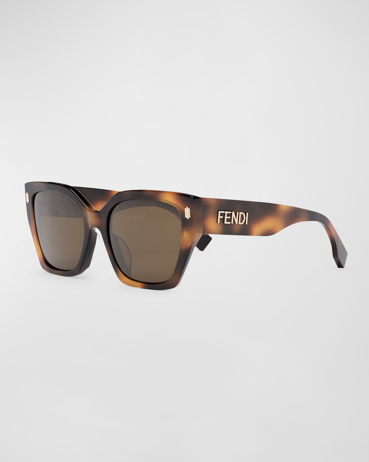 Fendi Monochrome Fendigraphy Acetate Rectangle Sunglasses Neiman Marcus 0763