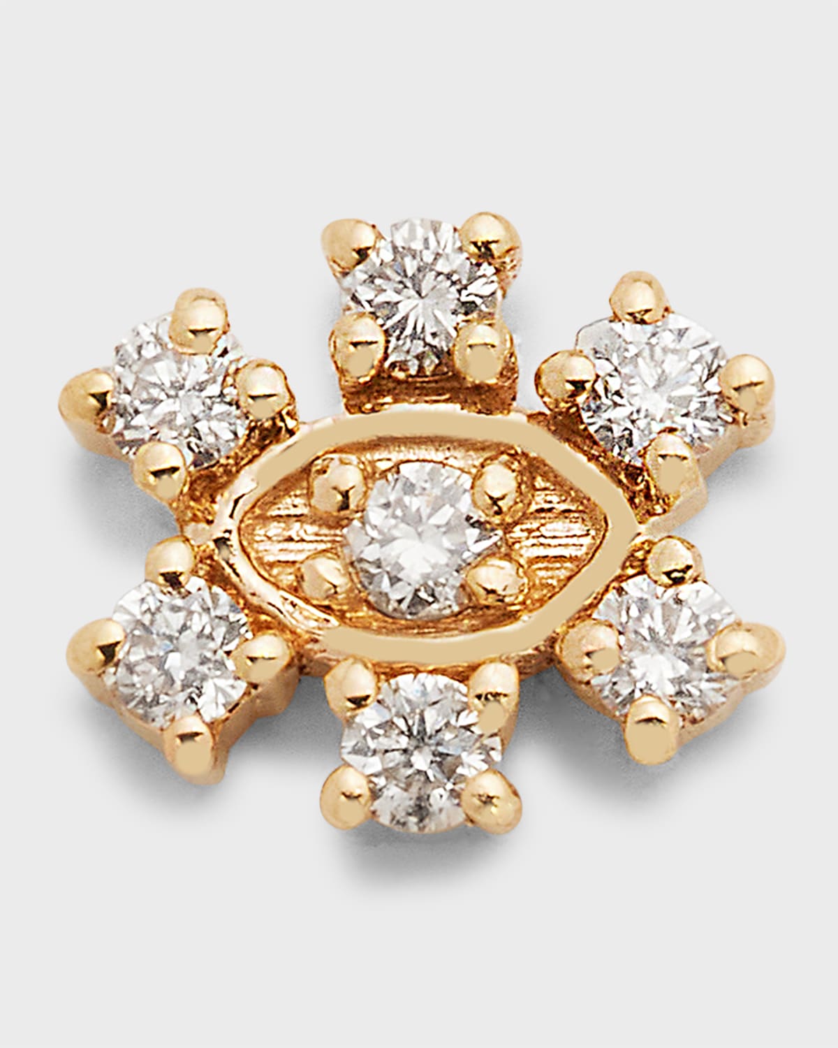 Sydney Evan Single 14k Gold Diamond Petal Stud Earring Neiman Marcus