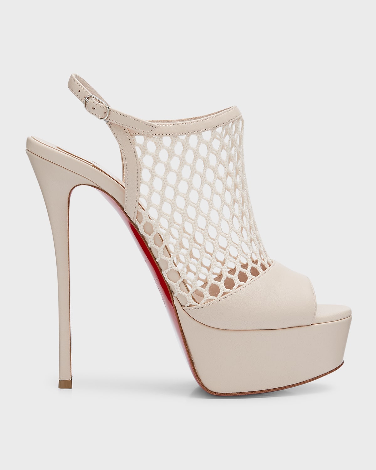 Christian Louboutin Crystal Net Red Sole Platform Sandals Neiman Marcus