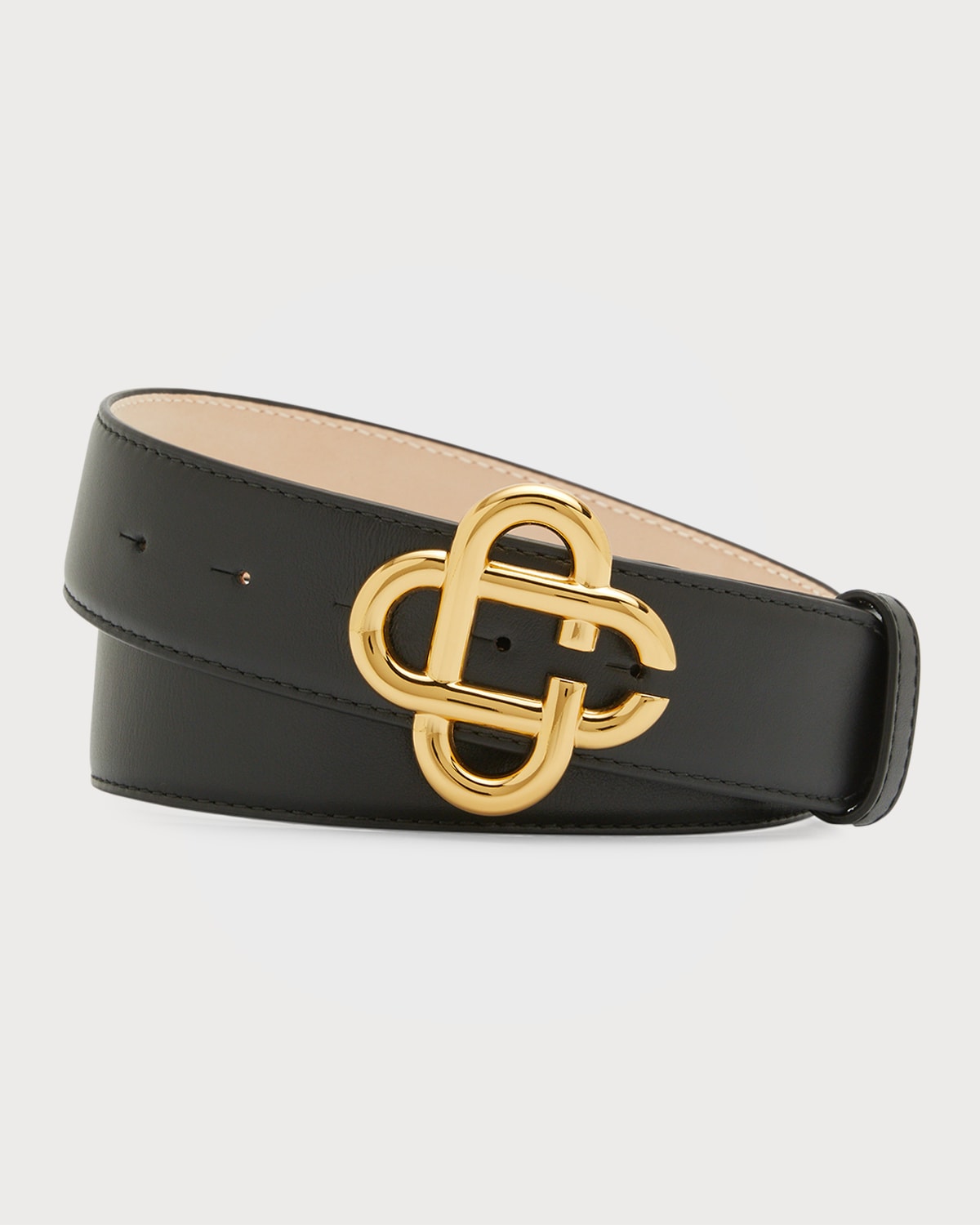 Ralph Lauren Purple Label Men's Leather RL-Logo Belt | Neiman Marcus