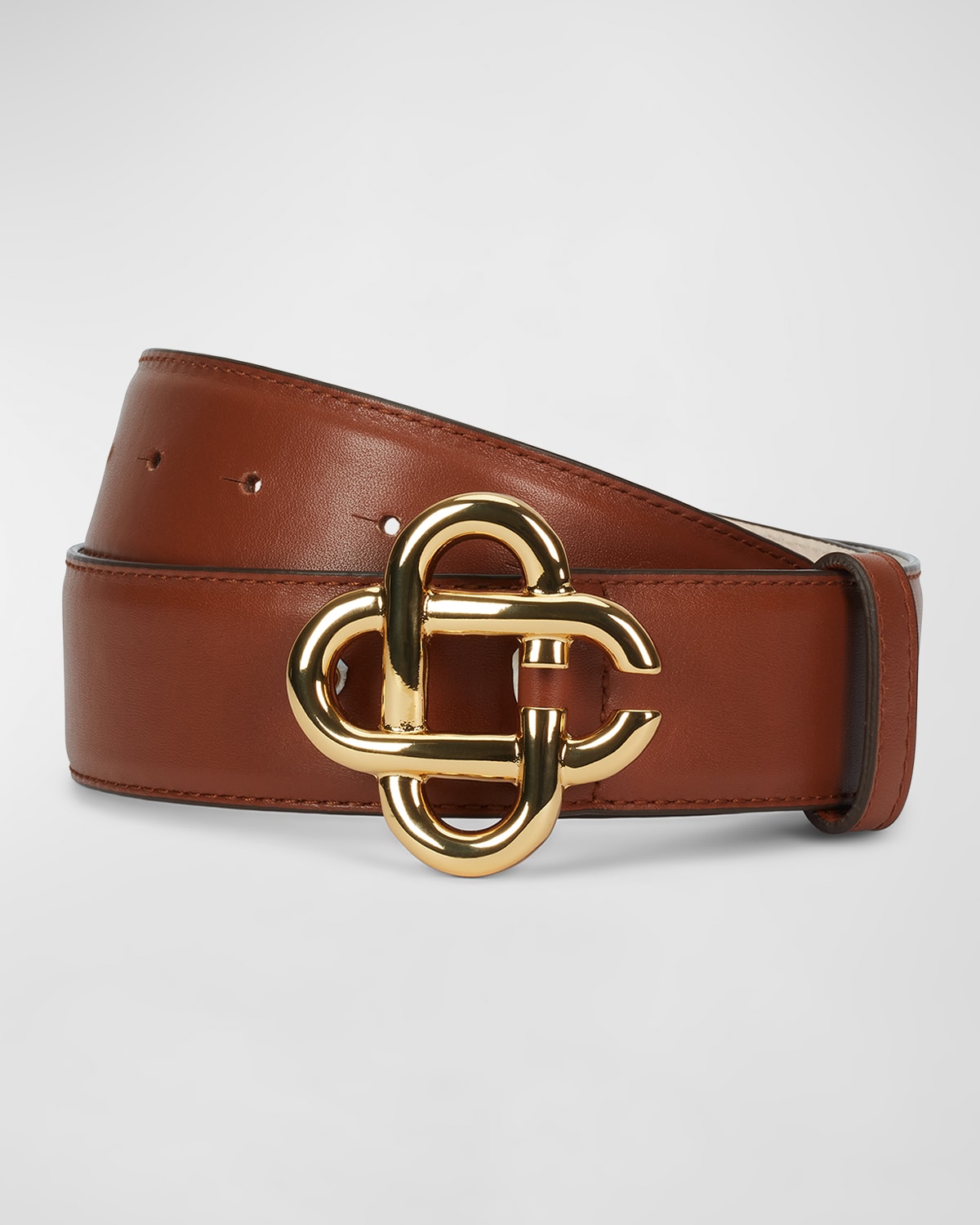 Ralph Lauren Purple Label Men's Leather RL-Logo Belt | Neiman Marcus