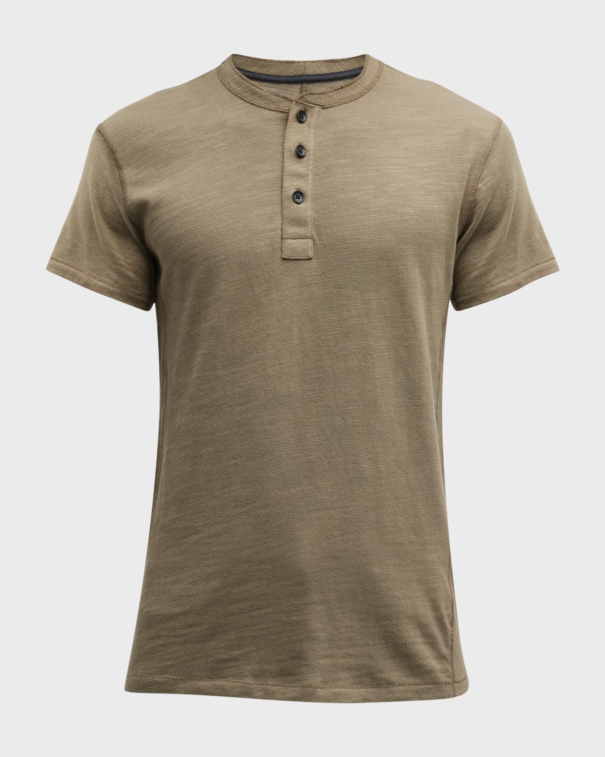 Onia Men's Henley Linen TShirt Neiman Marcus