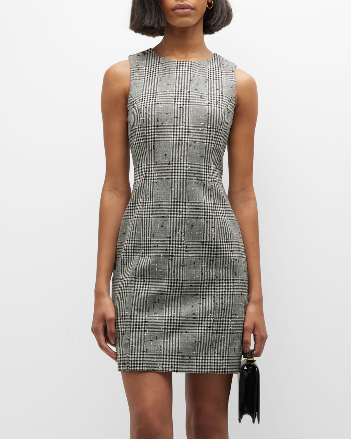Autumn Adeigbo Beverly Plaid Puff Sleeve Mini Fit-And-Flare Dress ...