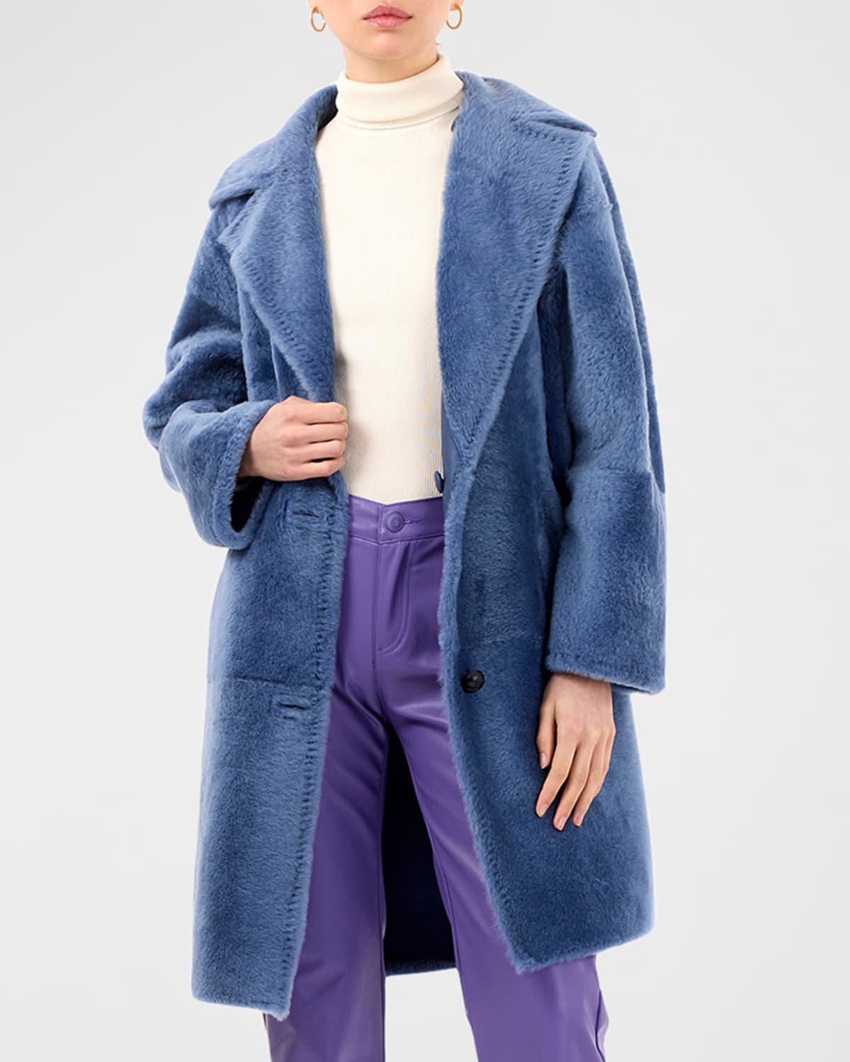 Gorski Curly Lamb Shearling Reversible Jacket Neiman Marcus