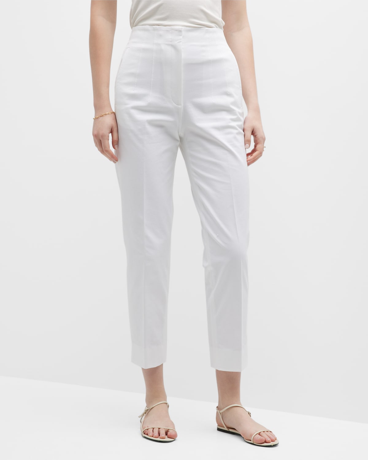 Piazza Sempione Audrey Straight-Leg Cropped Pants | Neiman Marcus